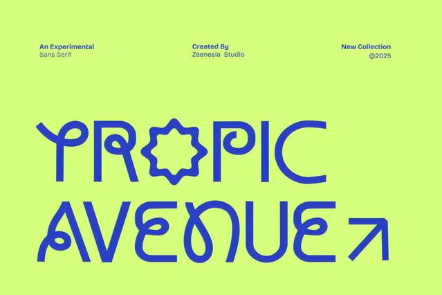 Tropic Avenue | Experimental Sans Serif
