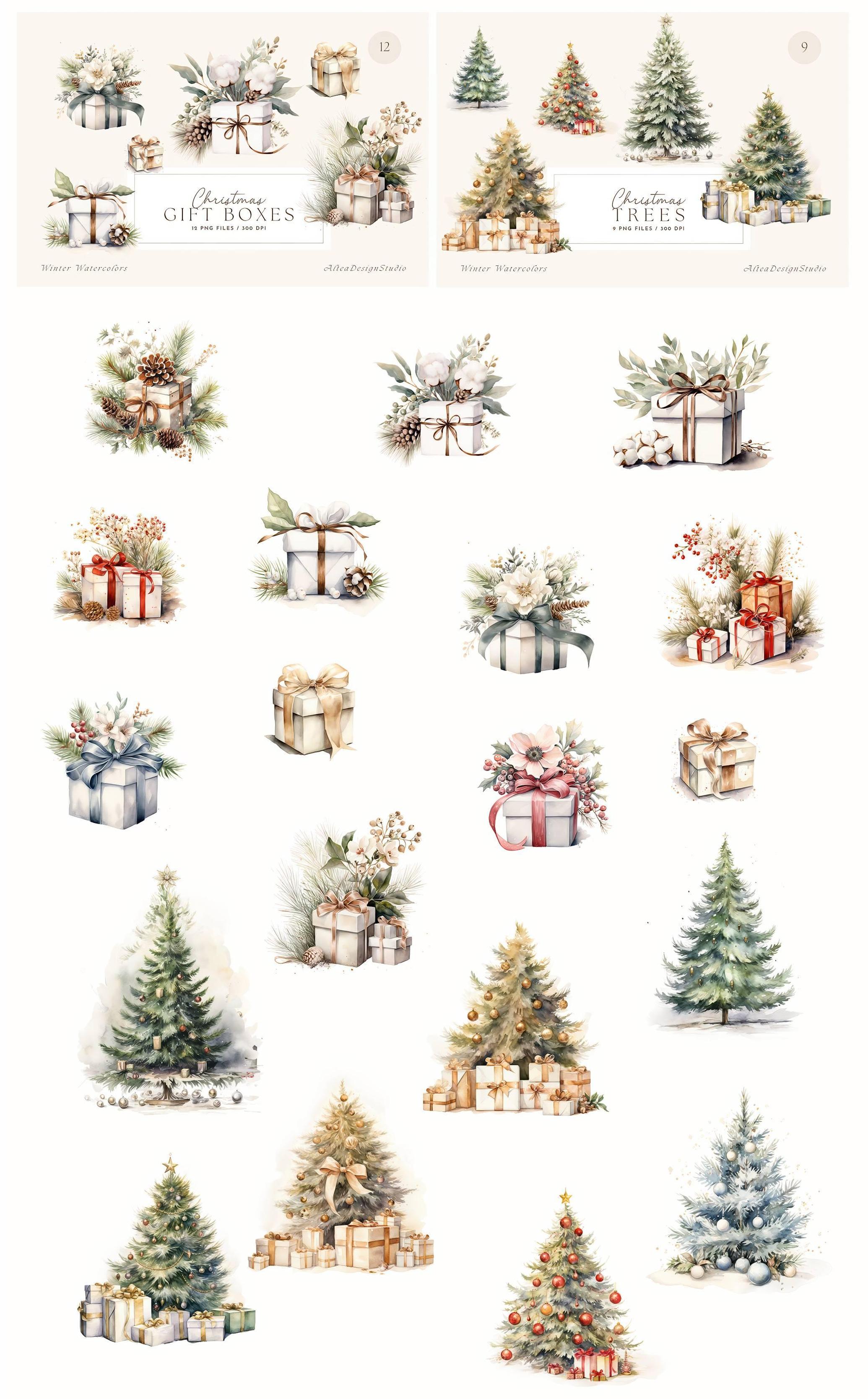 Christmas Watercolor Collection