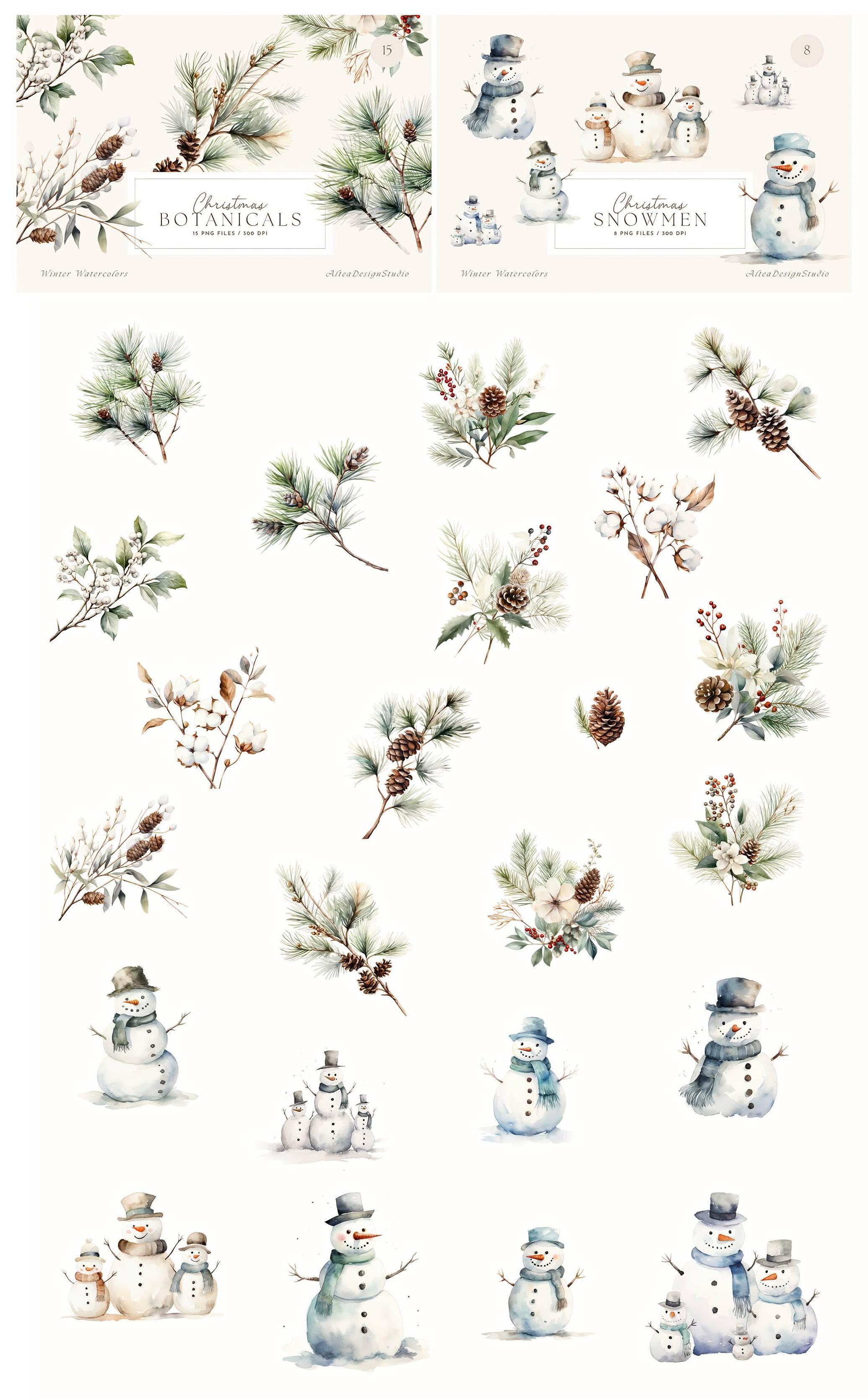 Christmas Watercolor Collection