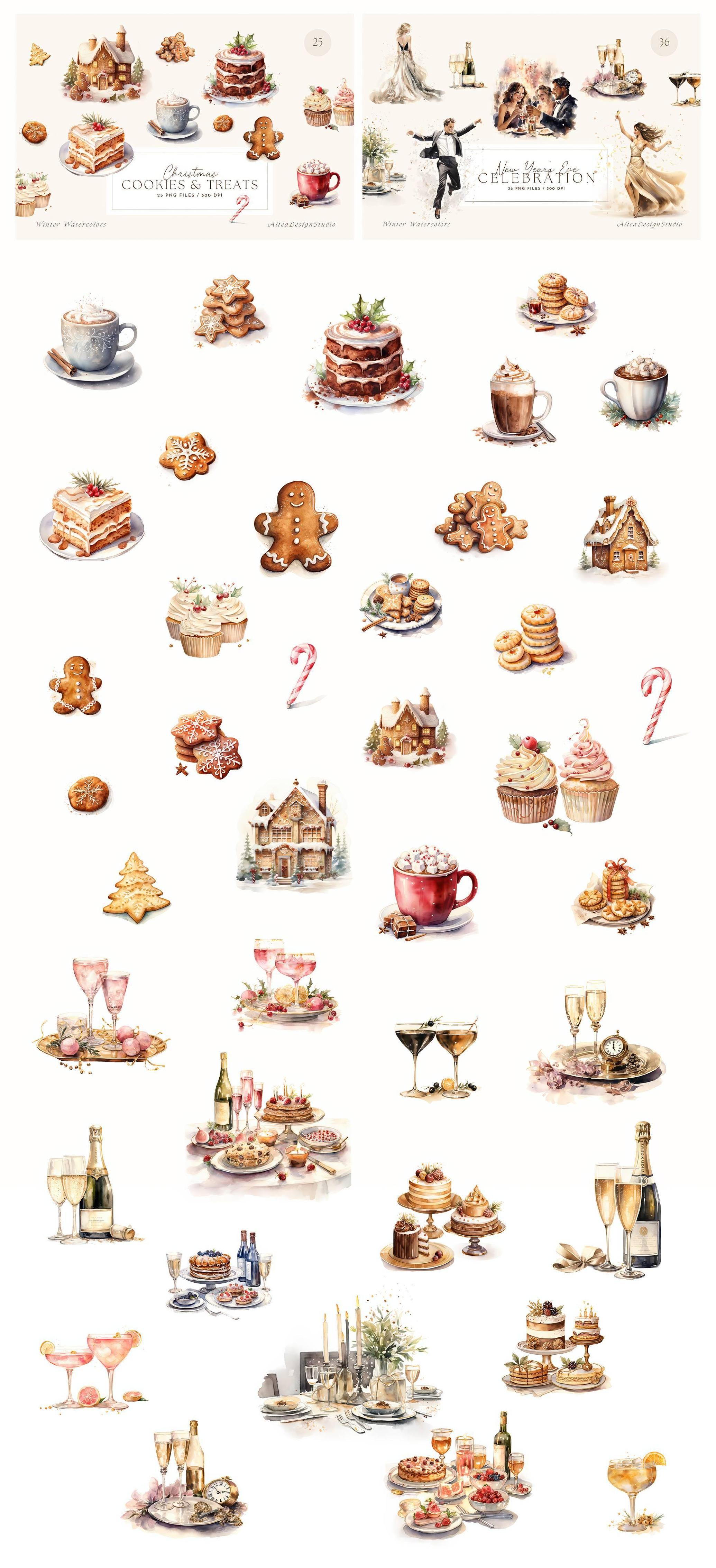 Christmas Watercolor Collection