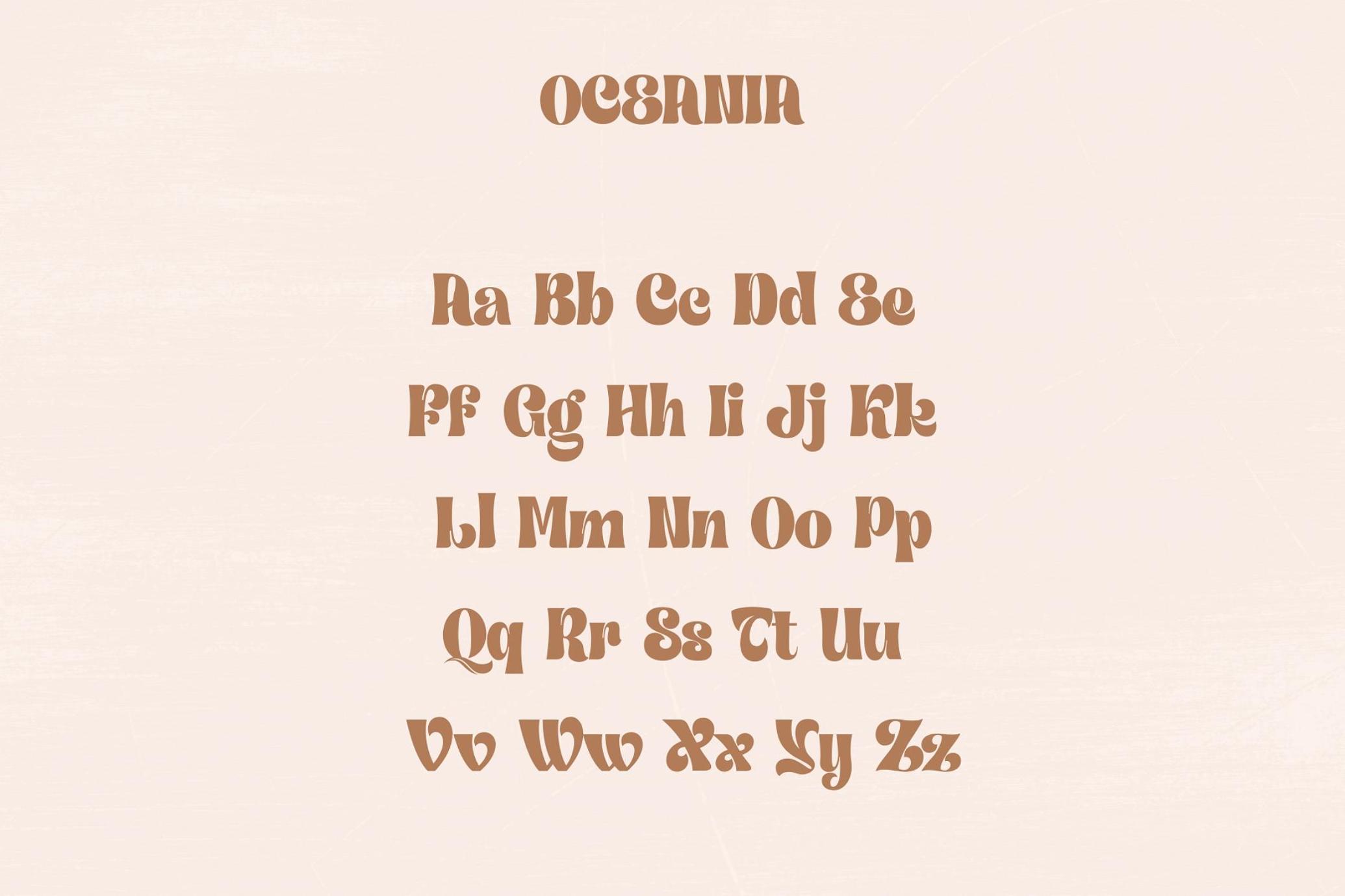 Oceania - Mesmerizing Typeface
