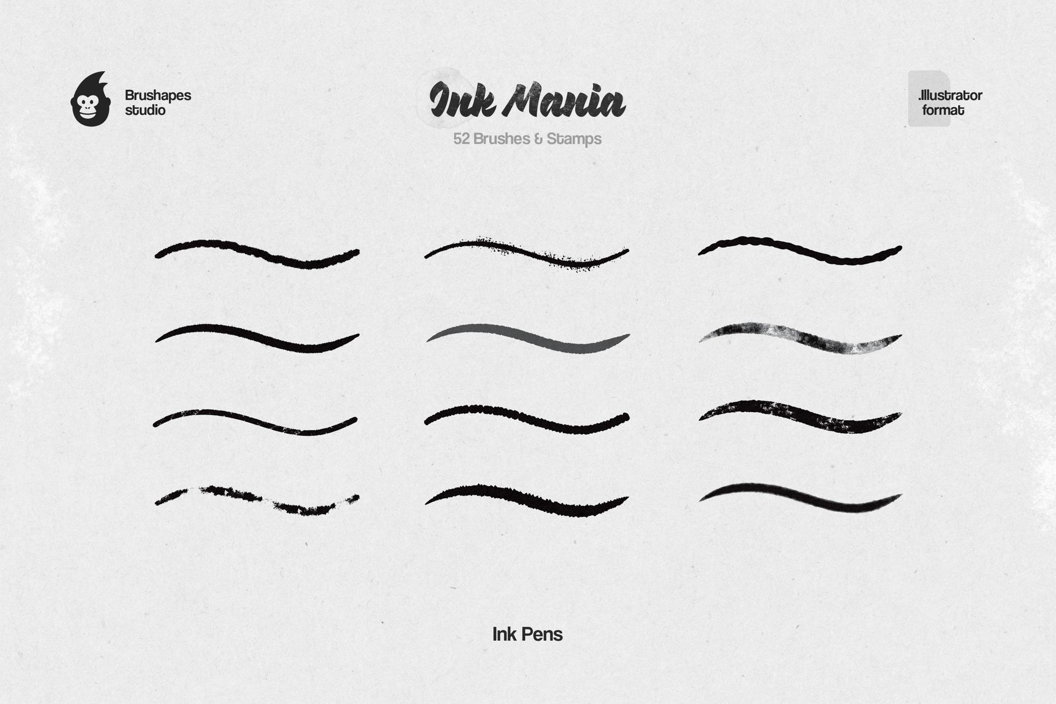 Ink Mania Illustrator Brushes