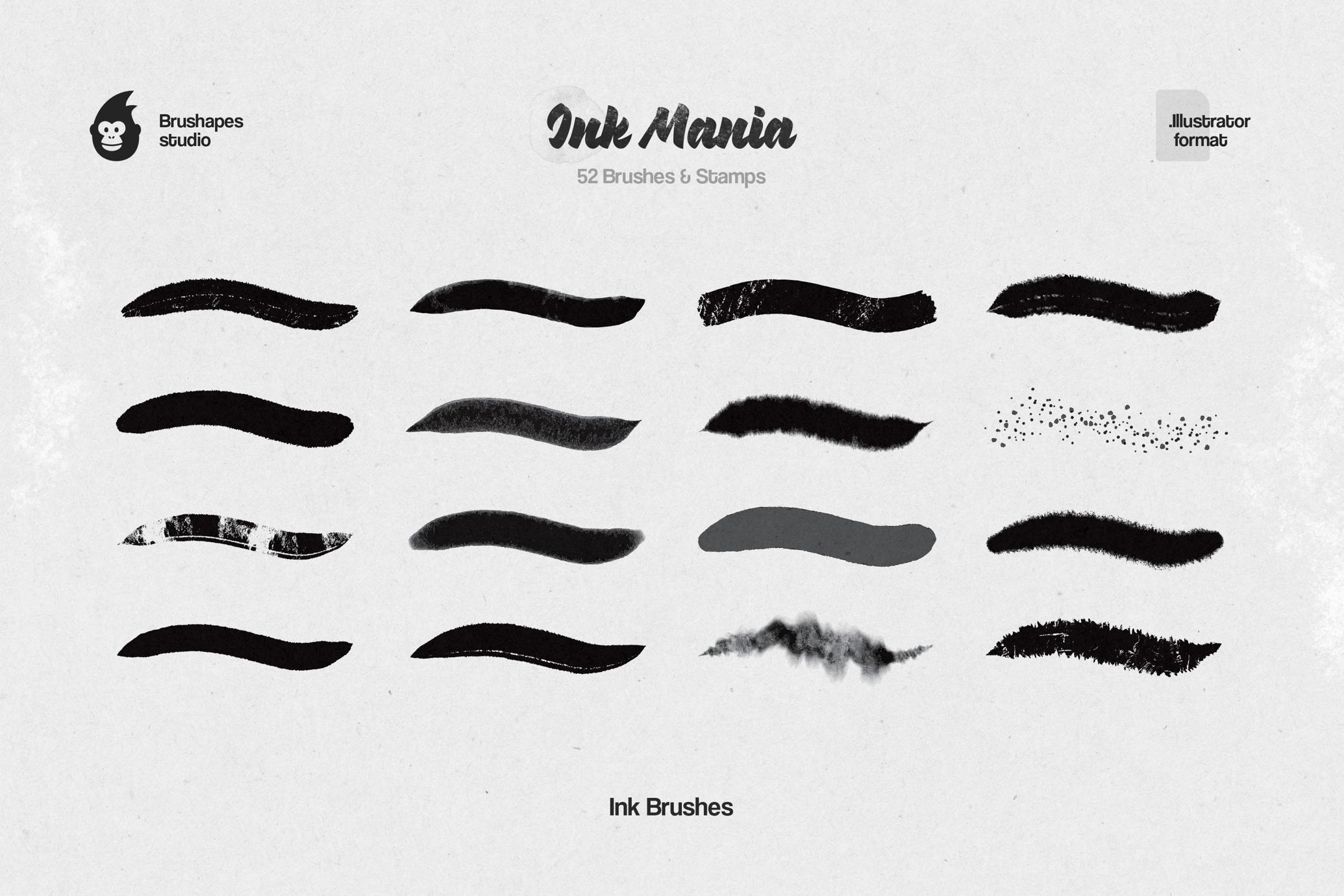 Ink Mania Illustrator Brushes