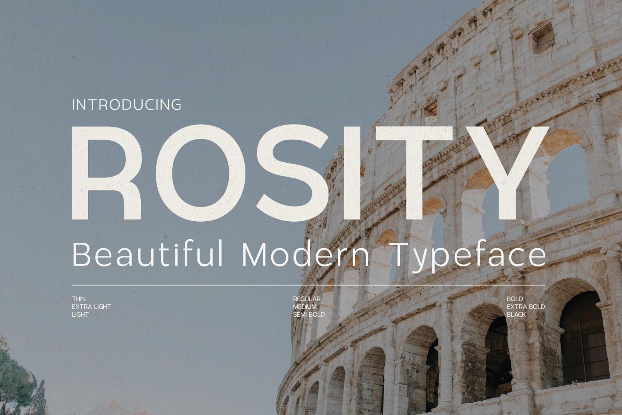 Rosity - Beautiful Modern Typeface
