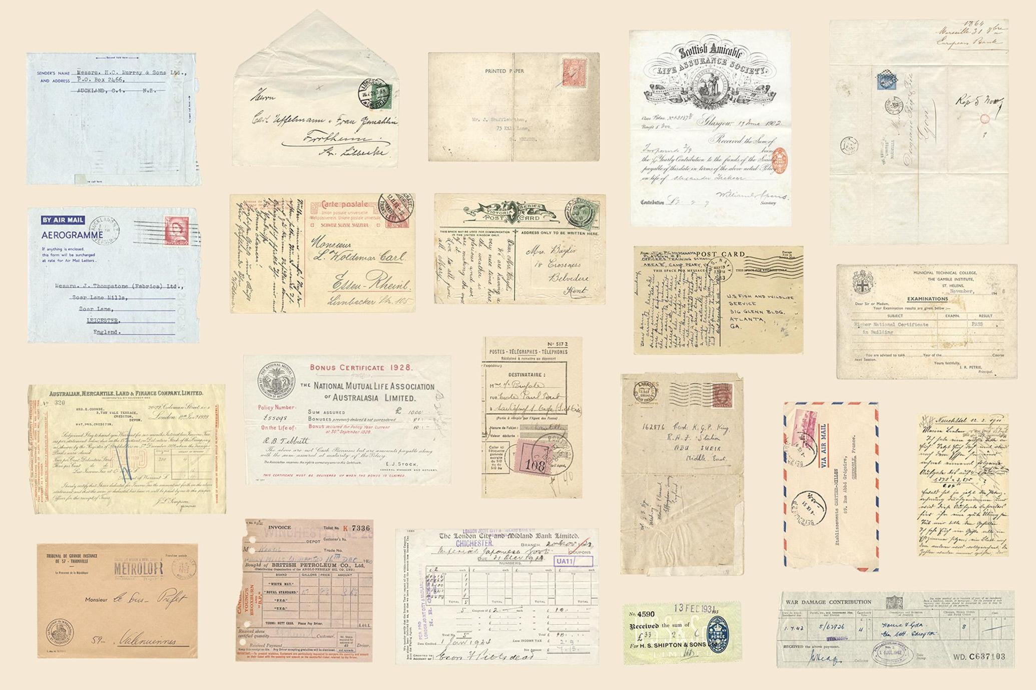 Vintage Paper Ephemera Textures