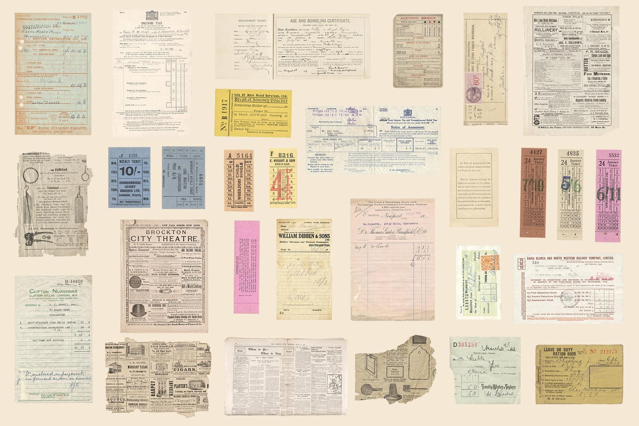 Vintage Paper Ephemera Textures