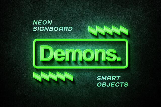 Green Neon Mockup