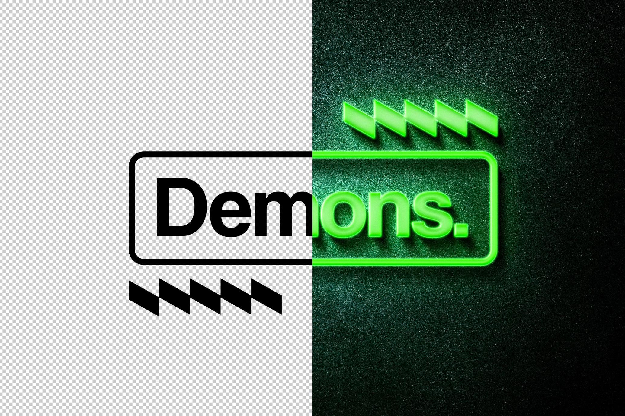 Green Neon Mockup