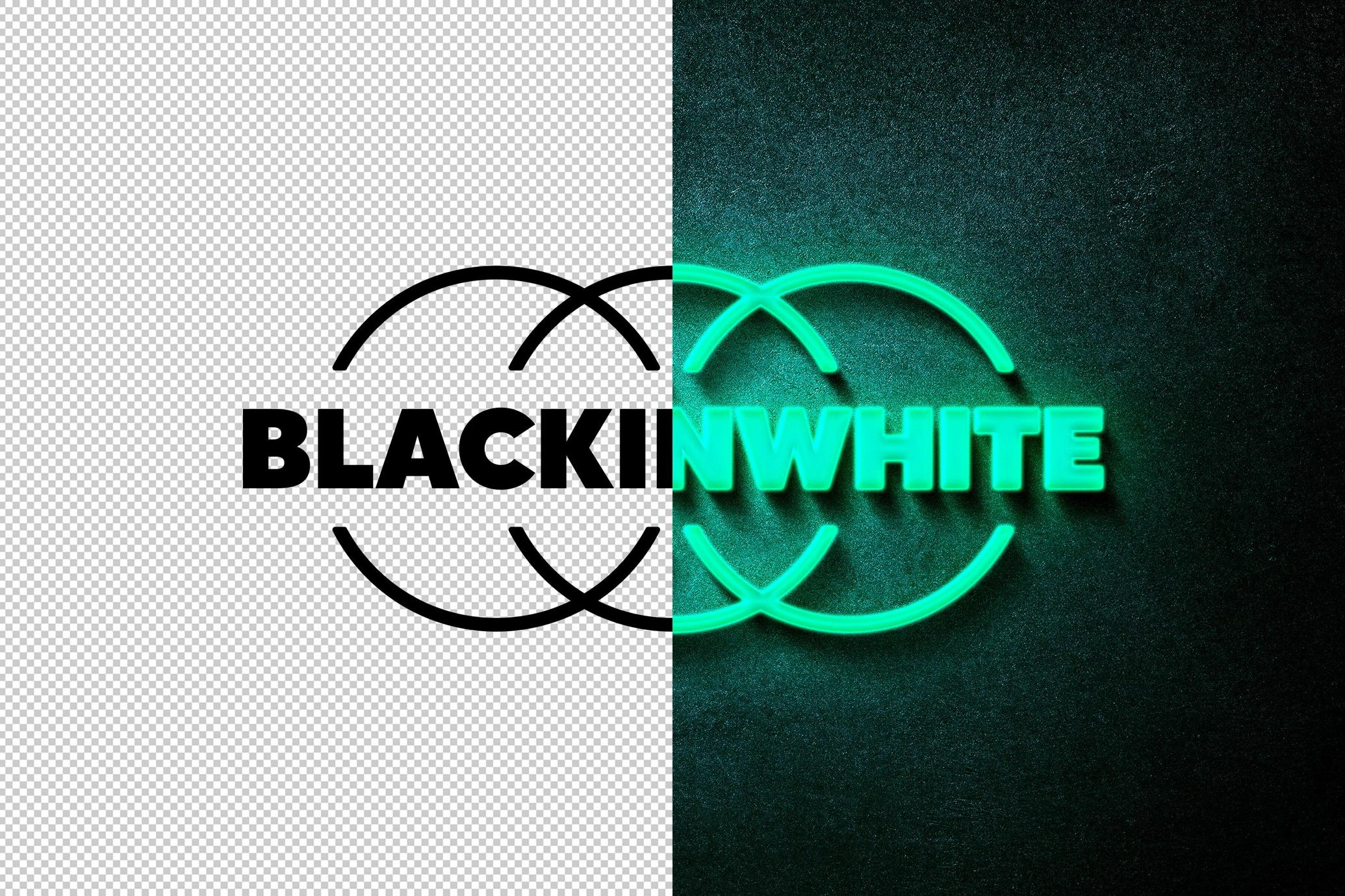 Neon Light Sign Mockup
