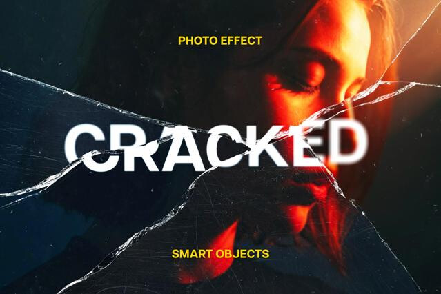 Cracked Glass Photo Effect
