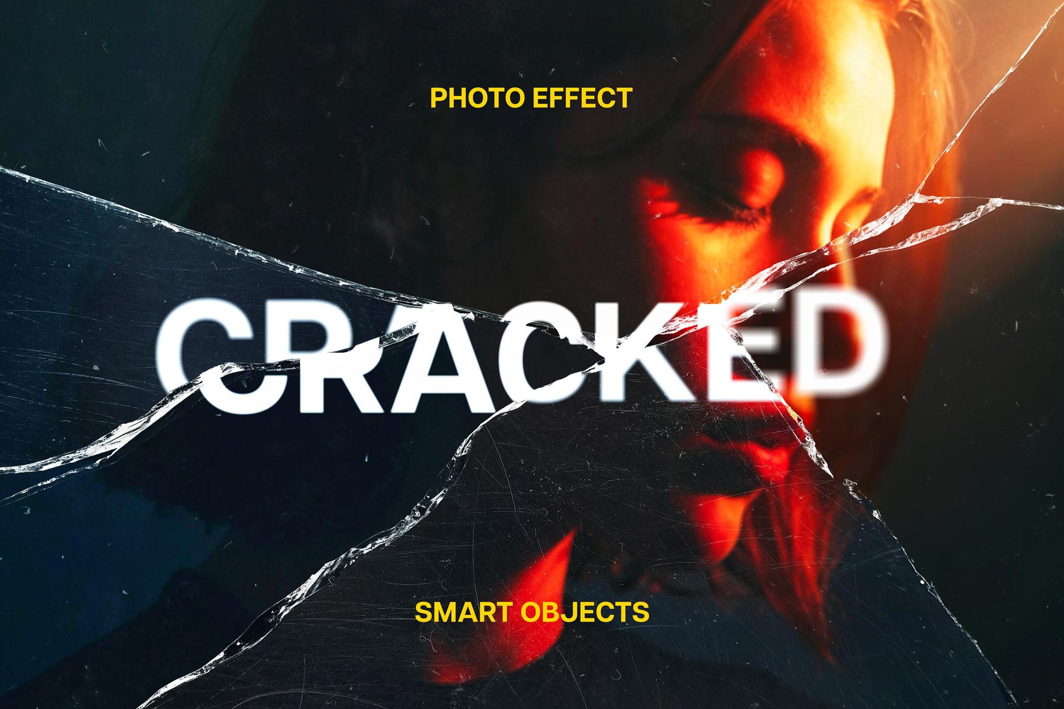 Cracked Glass Photo Effect