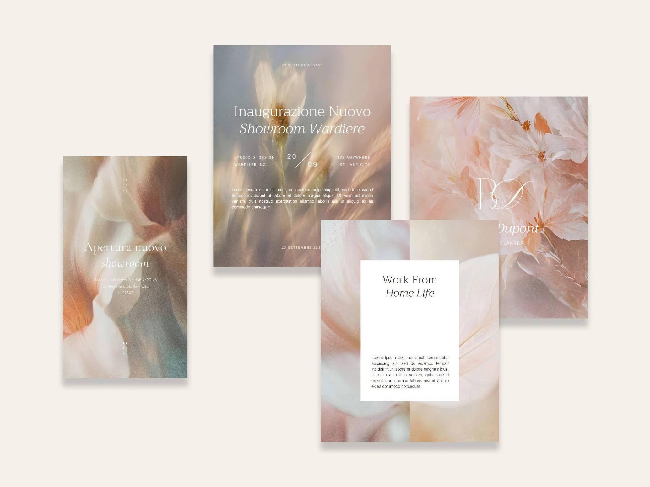Aesthetic Blurry Floral Backgrounds
