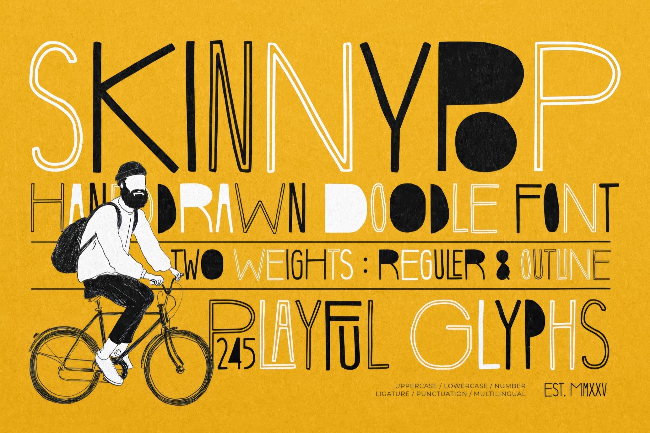Skinny Pop Doodle Font