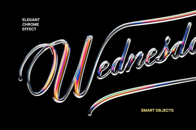 Magic Chrome Text Effect