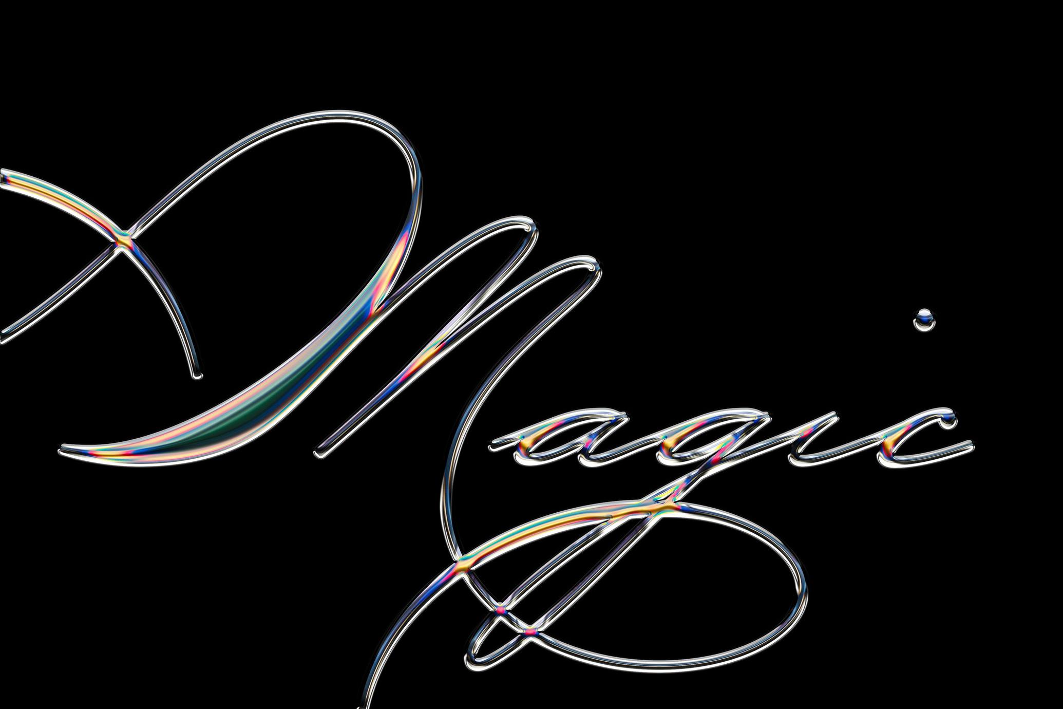 Magic Chrome Text Effect