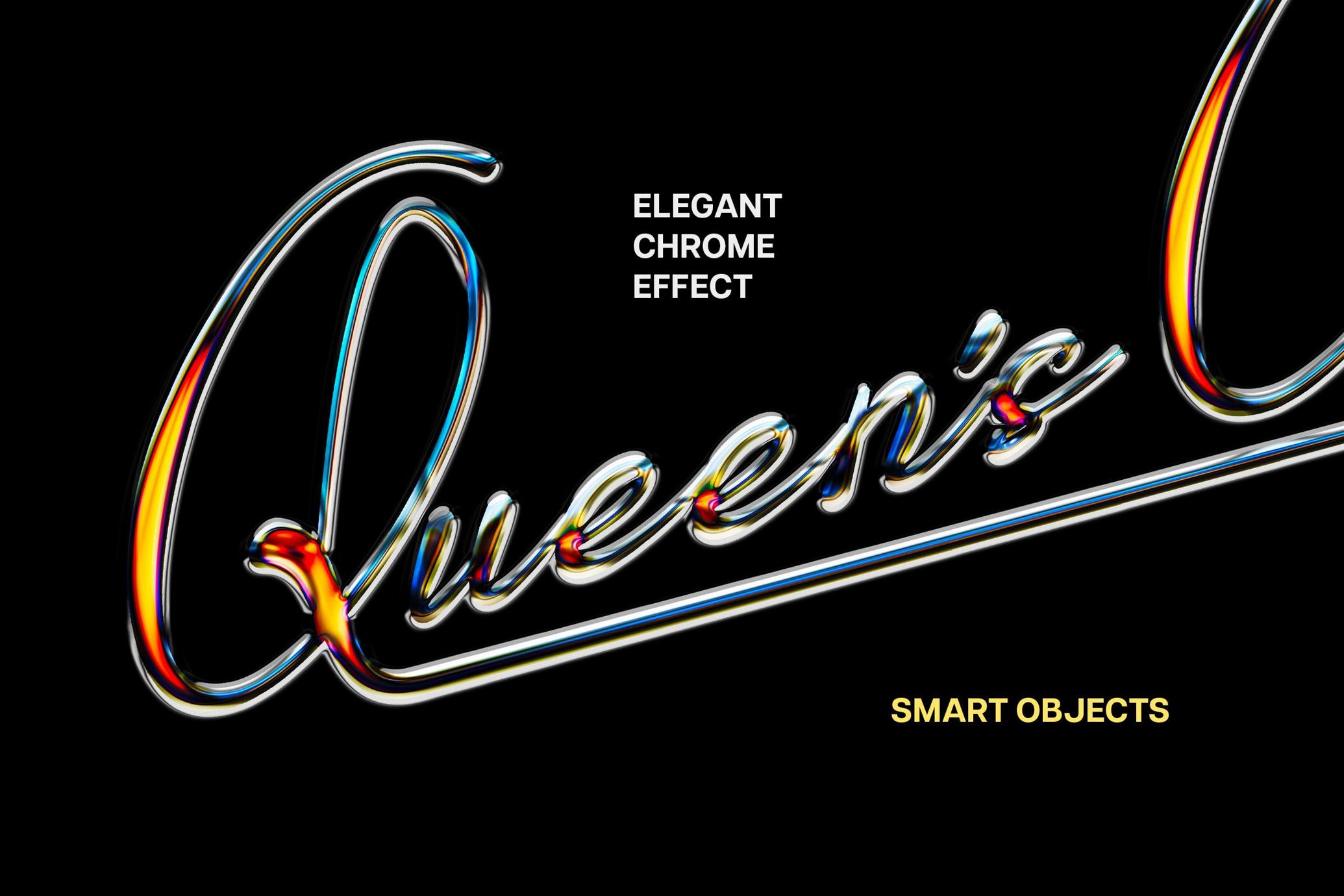 Elegant Chrome Text Effect