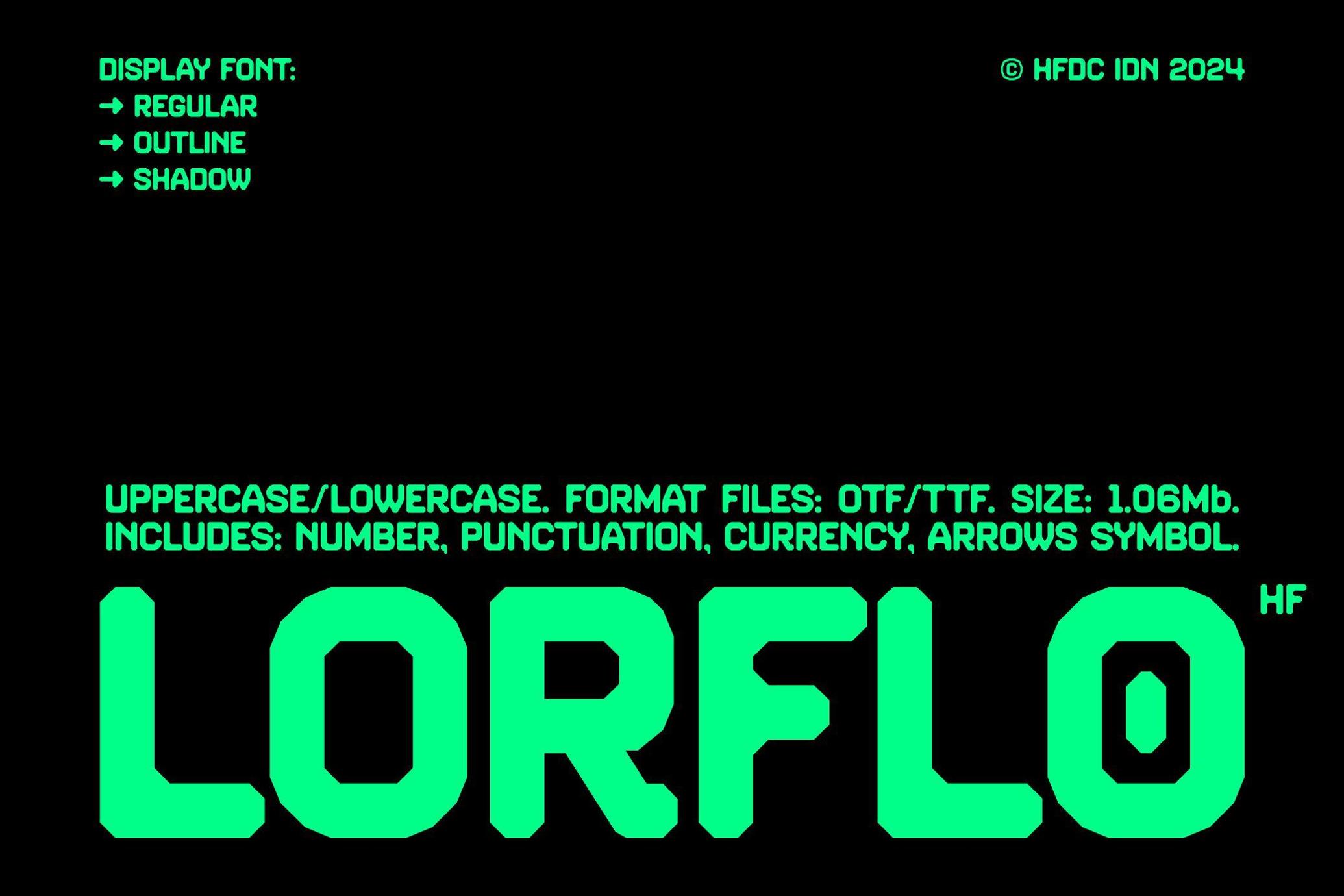 HF Lorflo Display Font