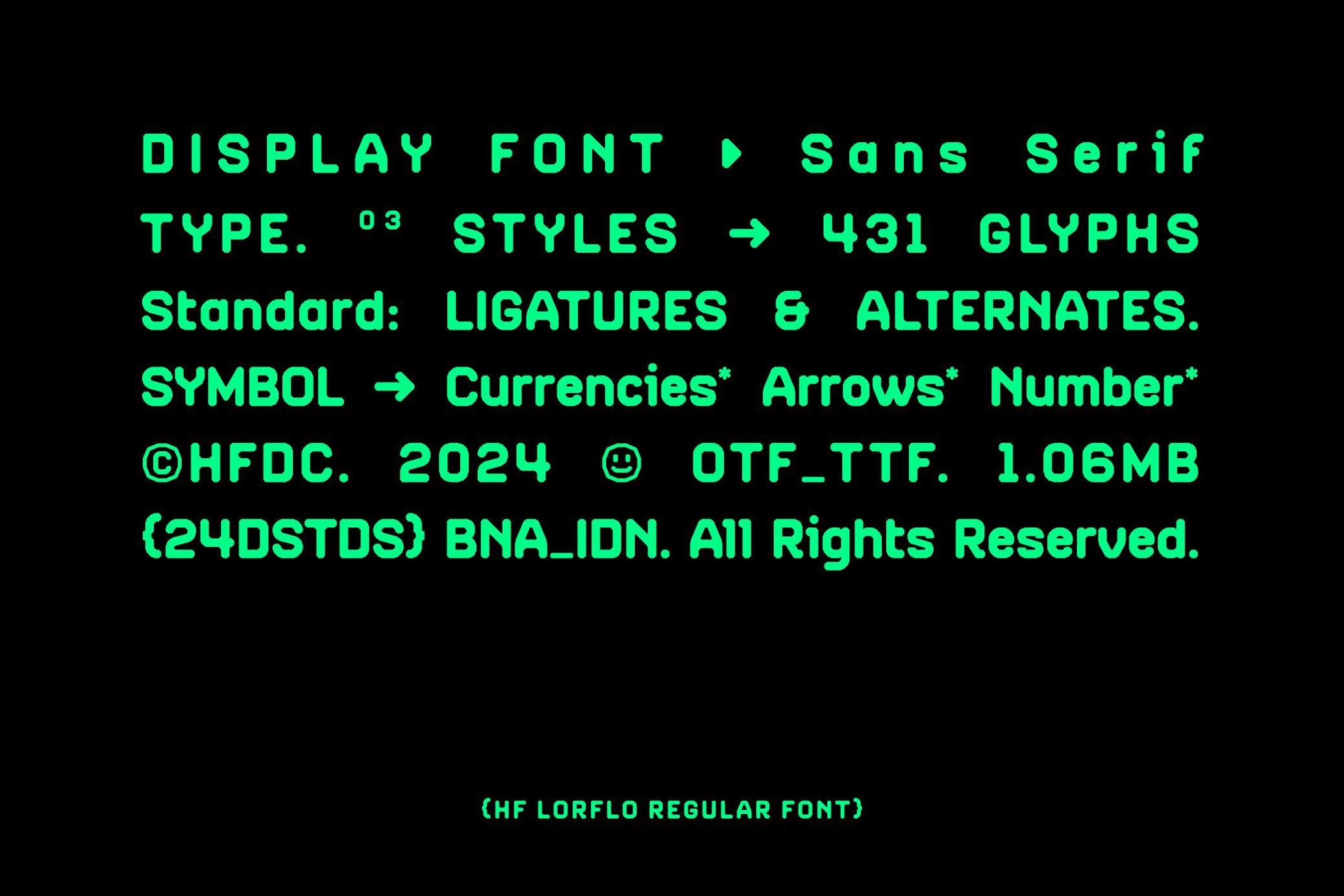 HF Lorflo Display Font