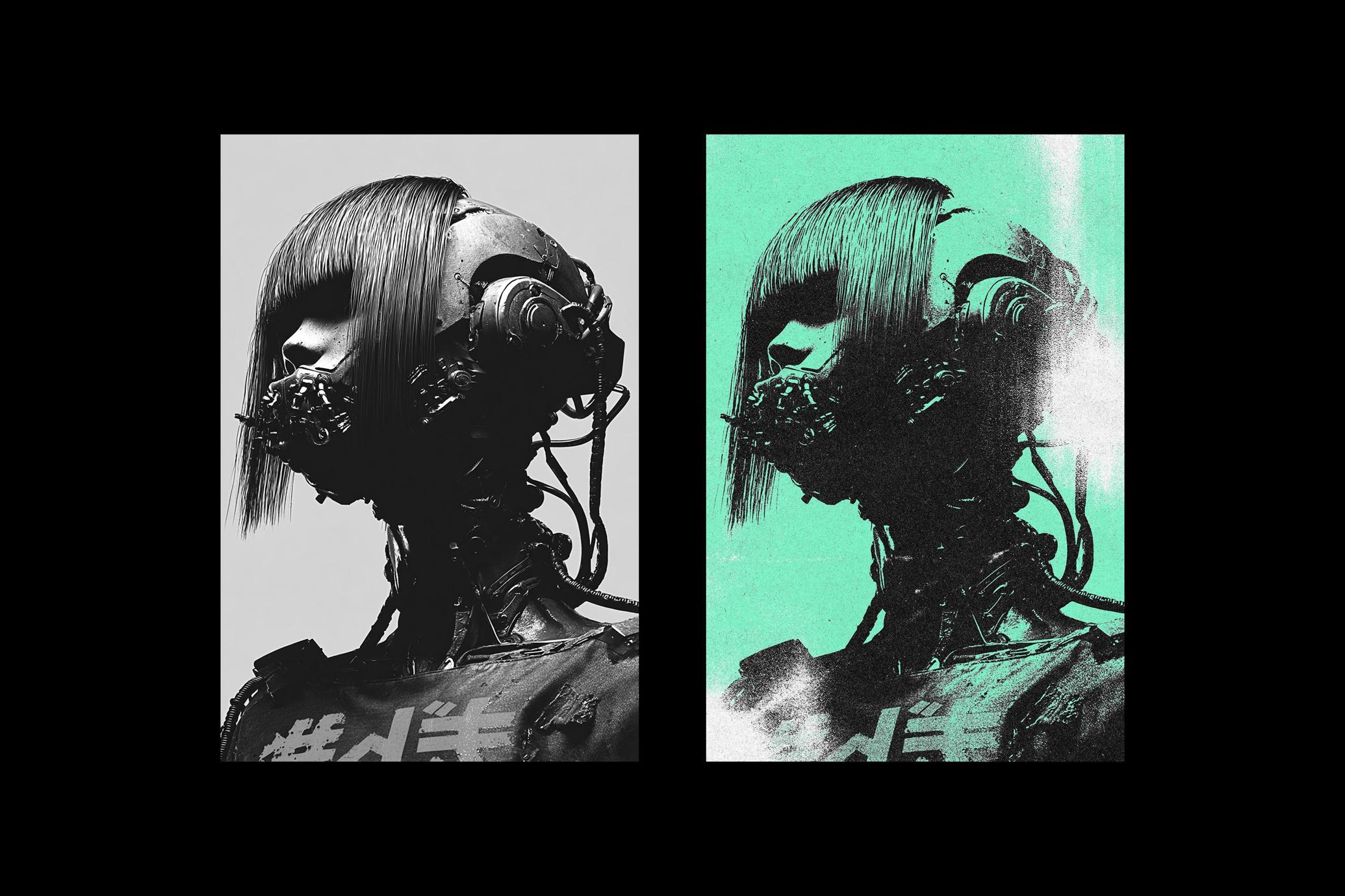 Grunge Risoprint Photo Effect