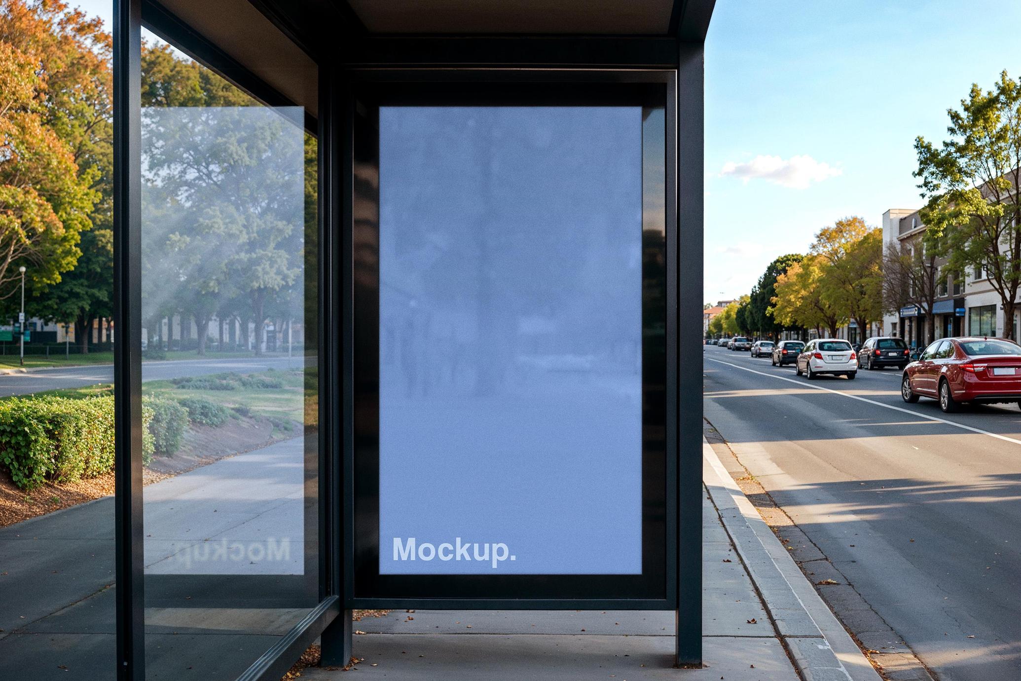 Bus Stop Advertising Mockup
