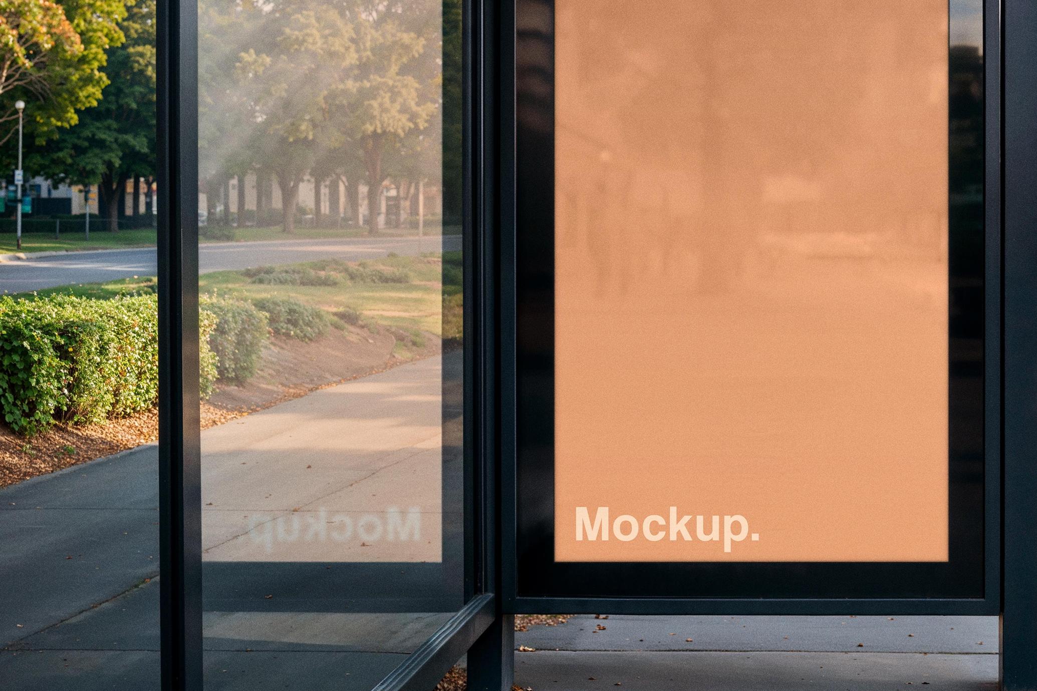 Bus Stop Advertising Mockup