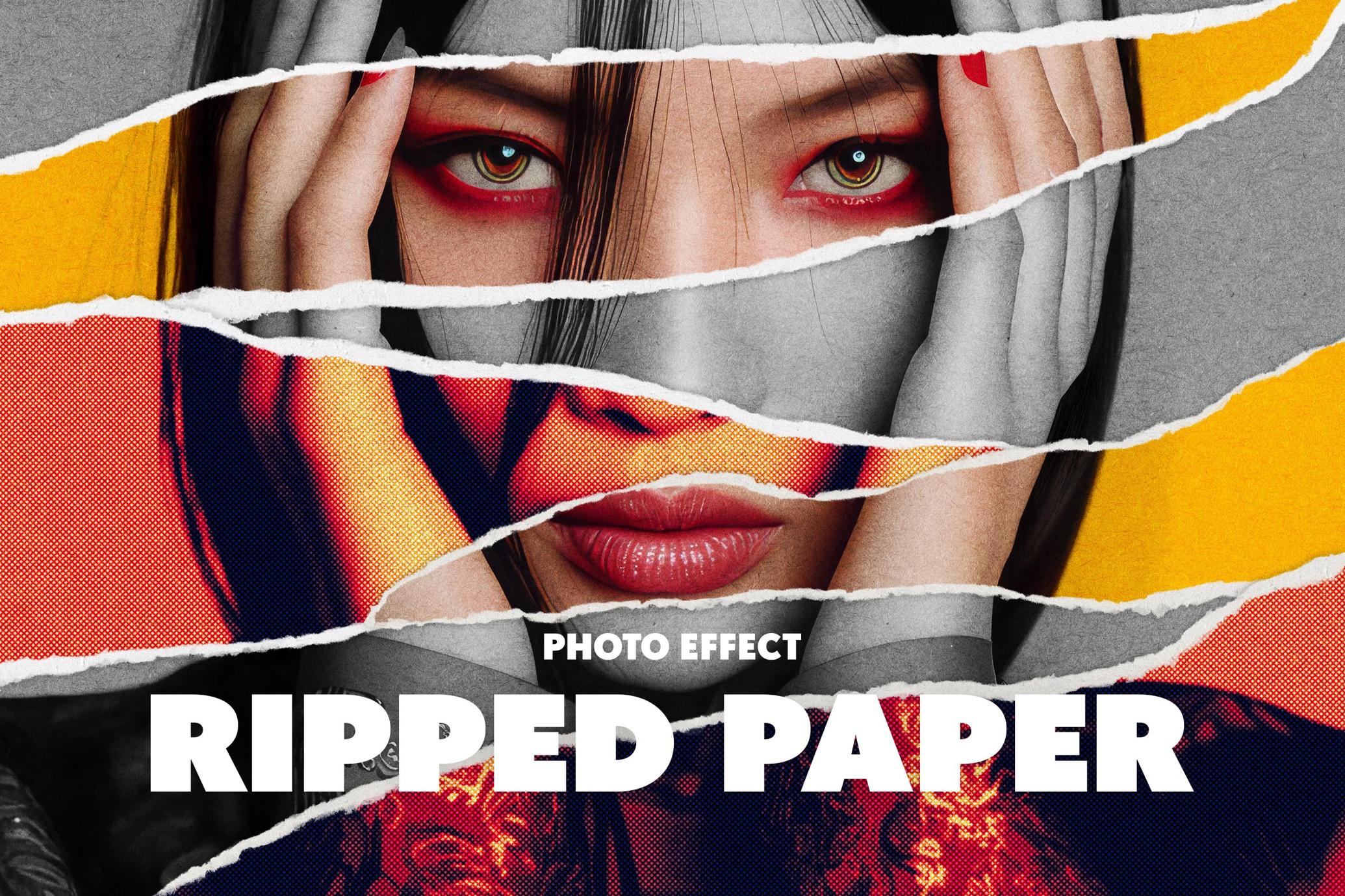 Ripped Paper Photo Effect