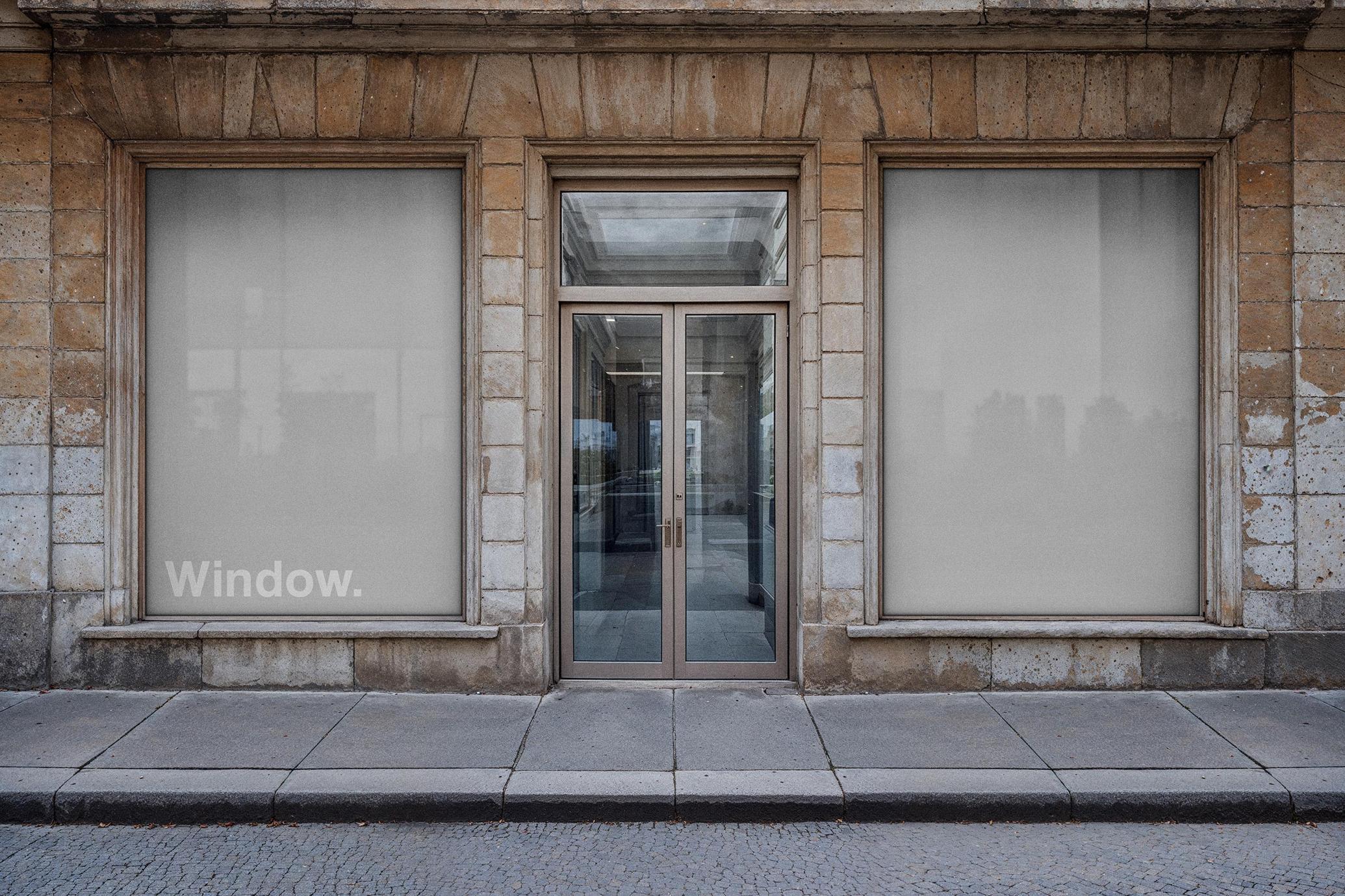 Stone Facade Storefront Mockup