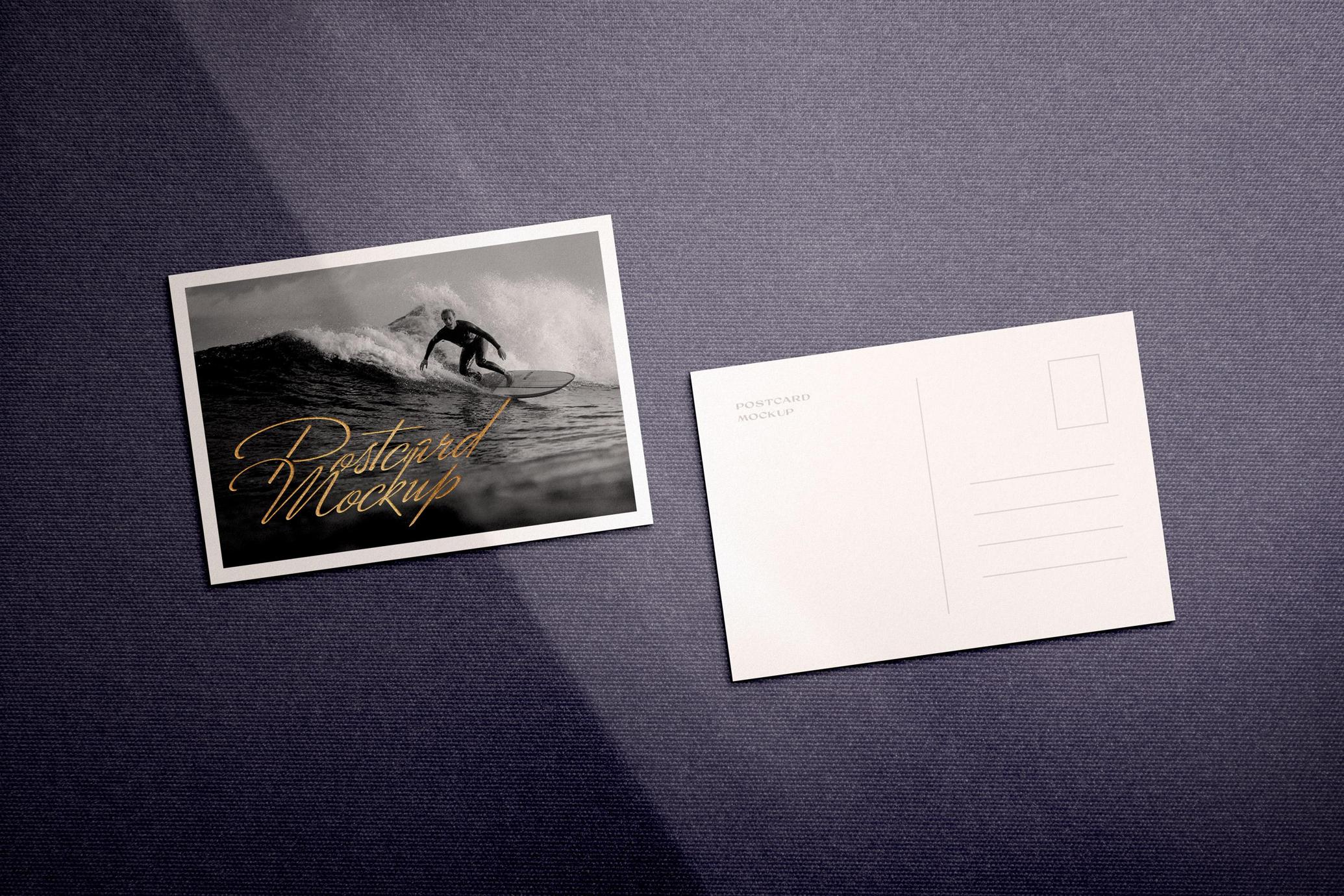 Front & Back Postcard Mockup