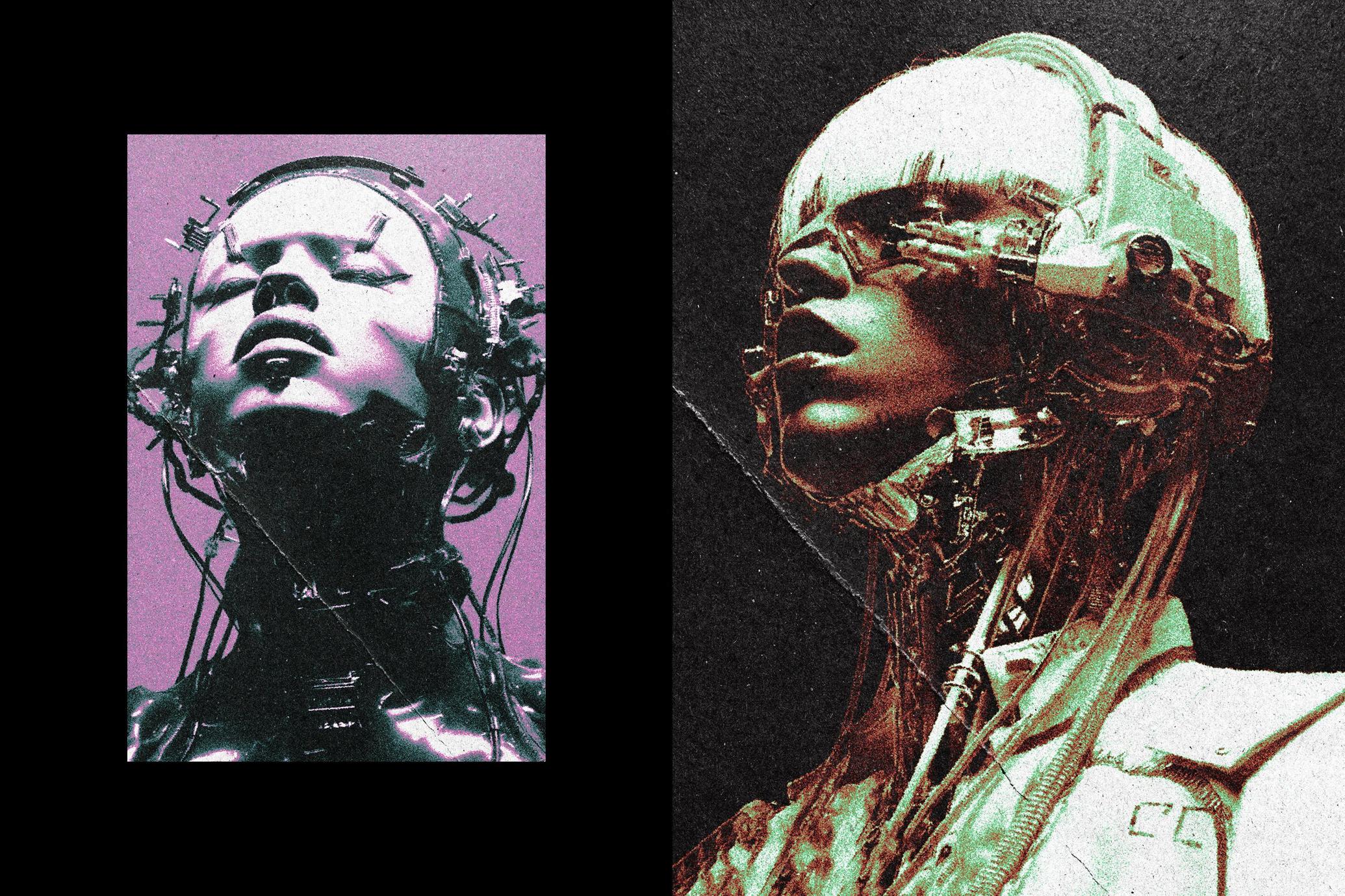 Y2K Retro Risoprint Photo Effect