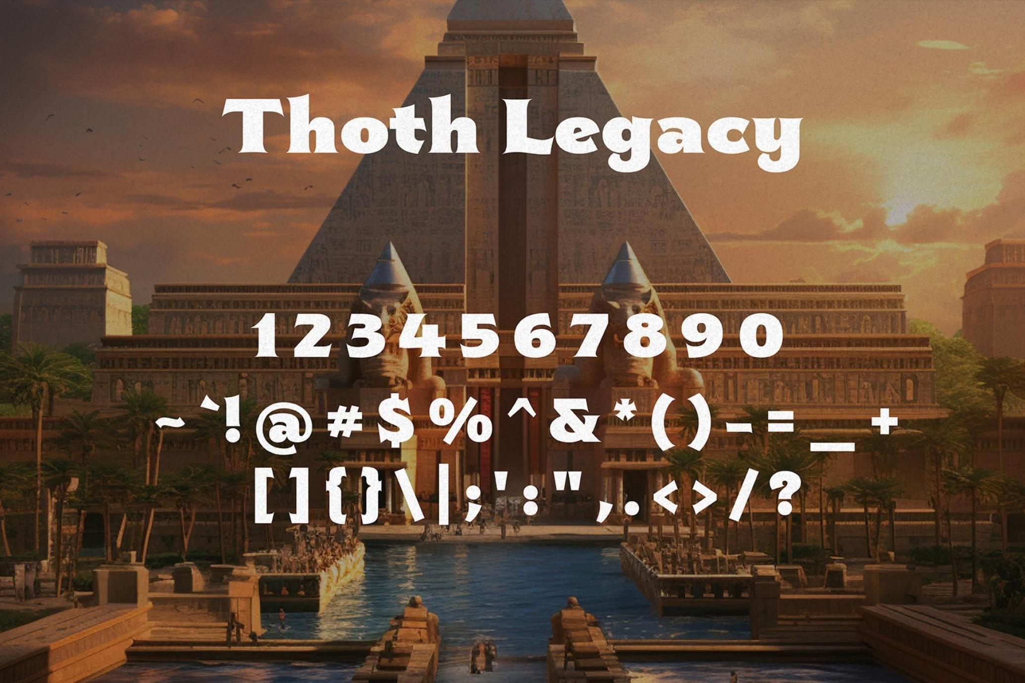 Thoth Legacy - Egyptian Typeface