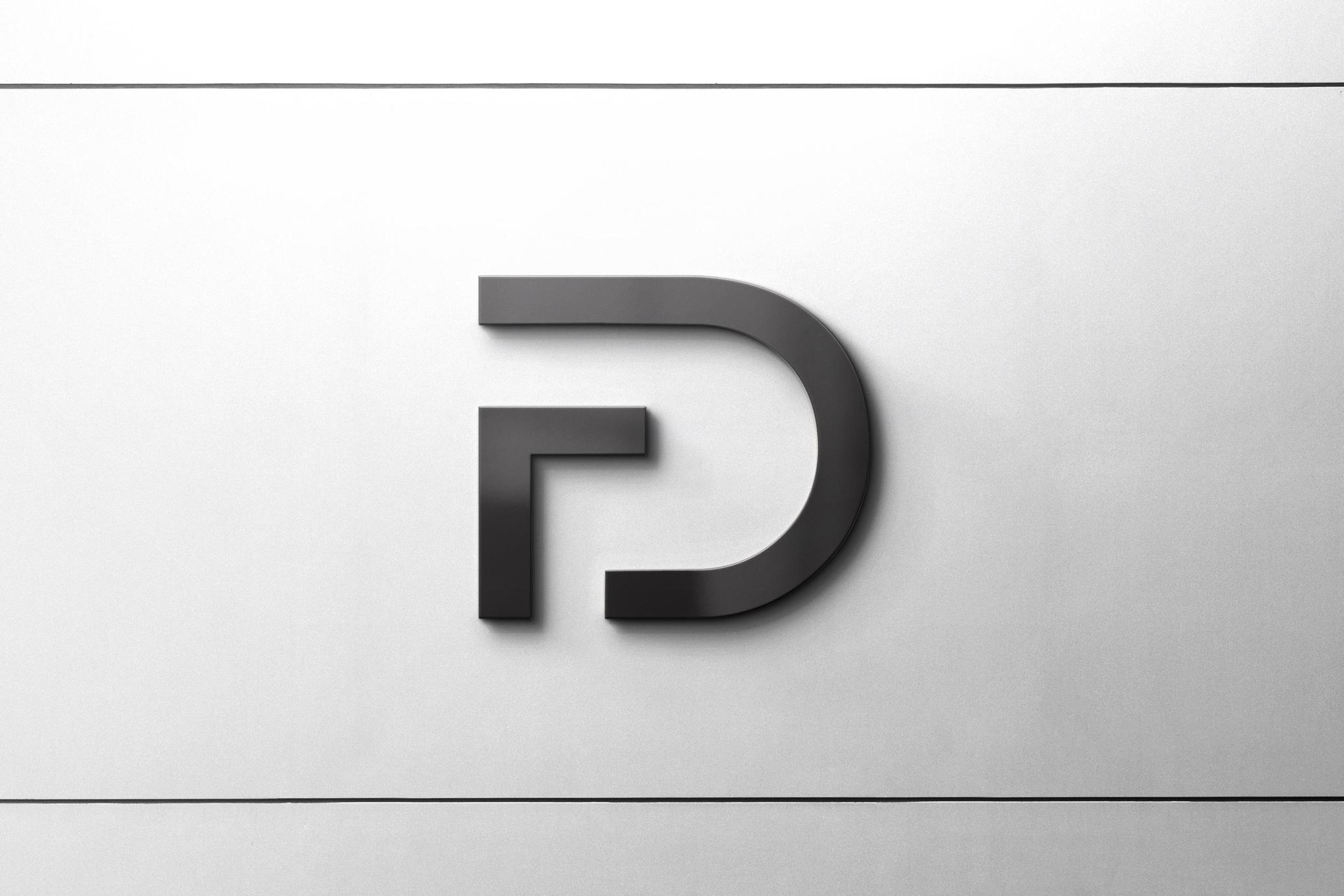 3D Front Logo Mockup Concrete Wall