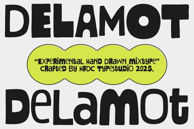 Delamot Hand Drawn Mix Typeface