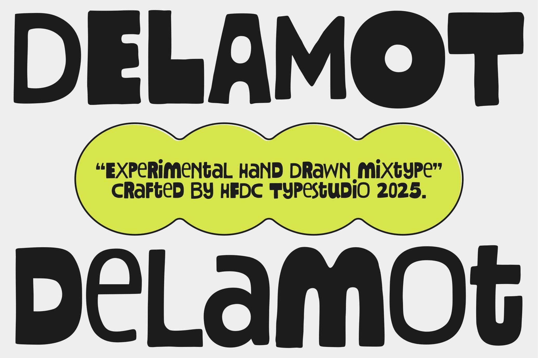 Delamot Hand Drawn Mix Typeface