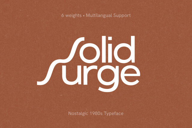 Solid Surge - Nostalgic 1980s Typeface