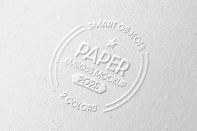 Embossed Paper Close-Up Mockup
