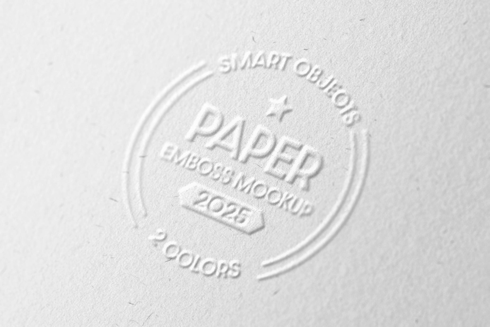 Embossed Paper Close-Up Mockup