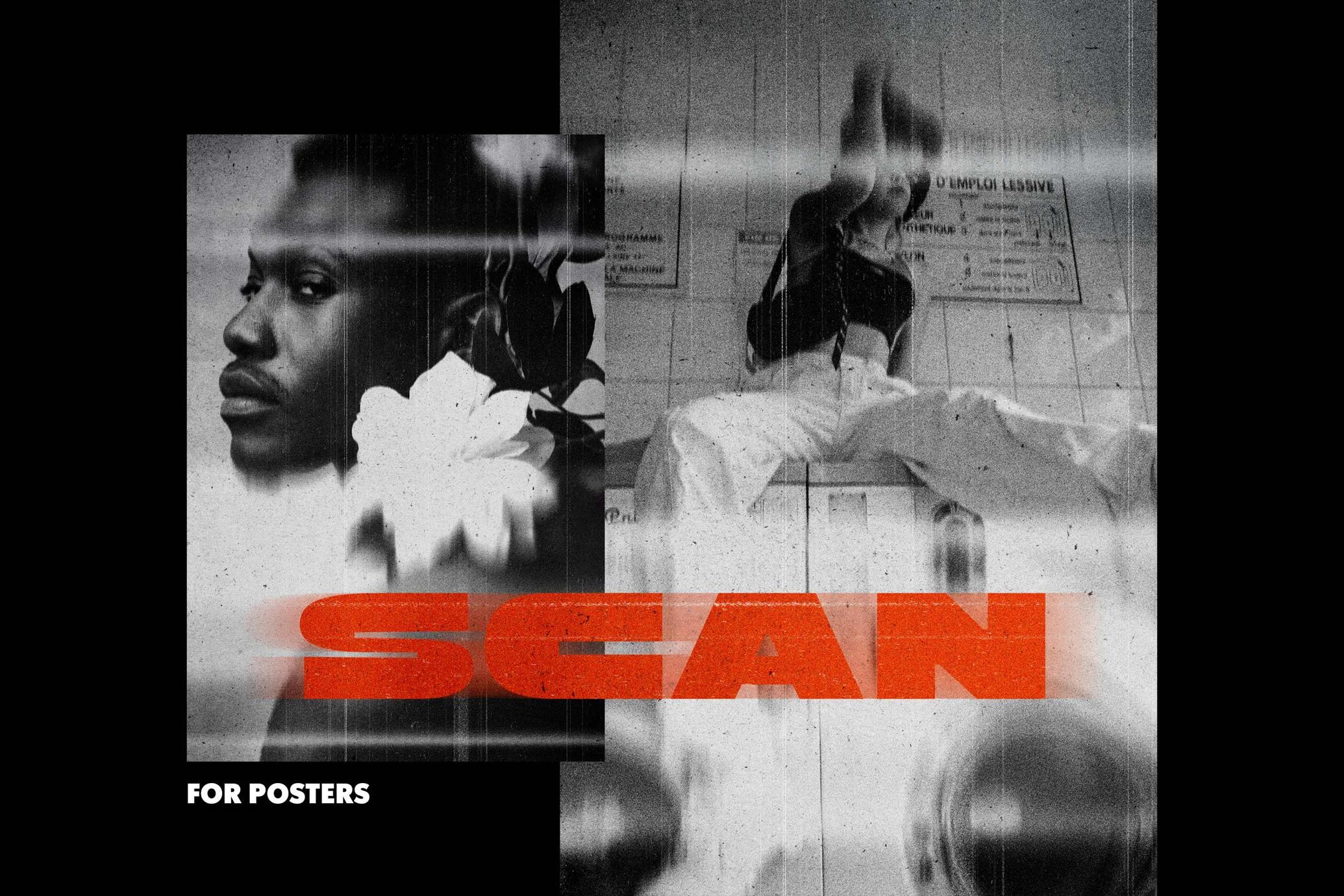 Smudged Scan Poster Effect
