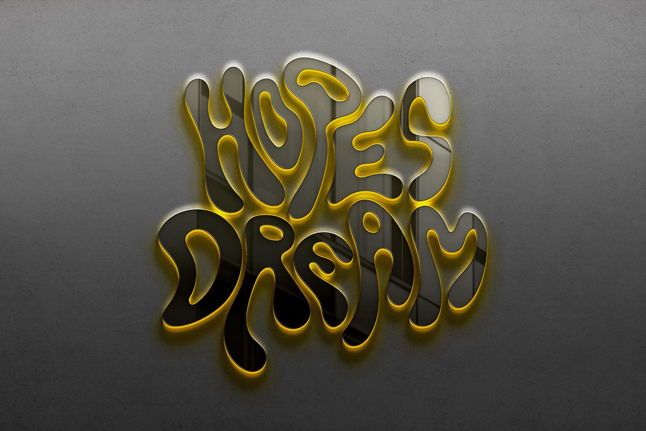 Glass Neon Sign Mockup Scenes