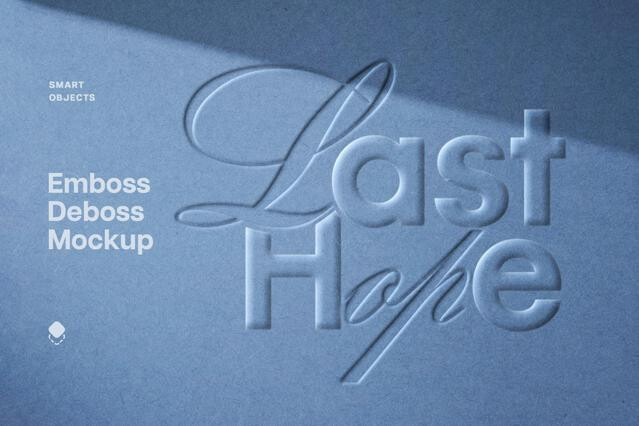 Paper Debossing & Embossing Mockup