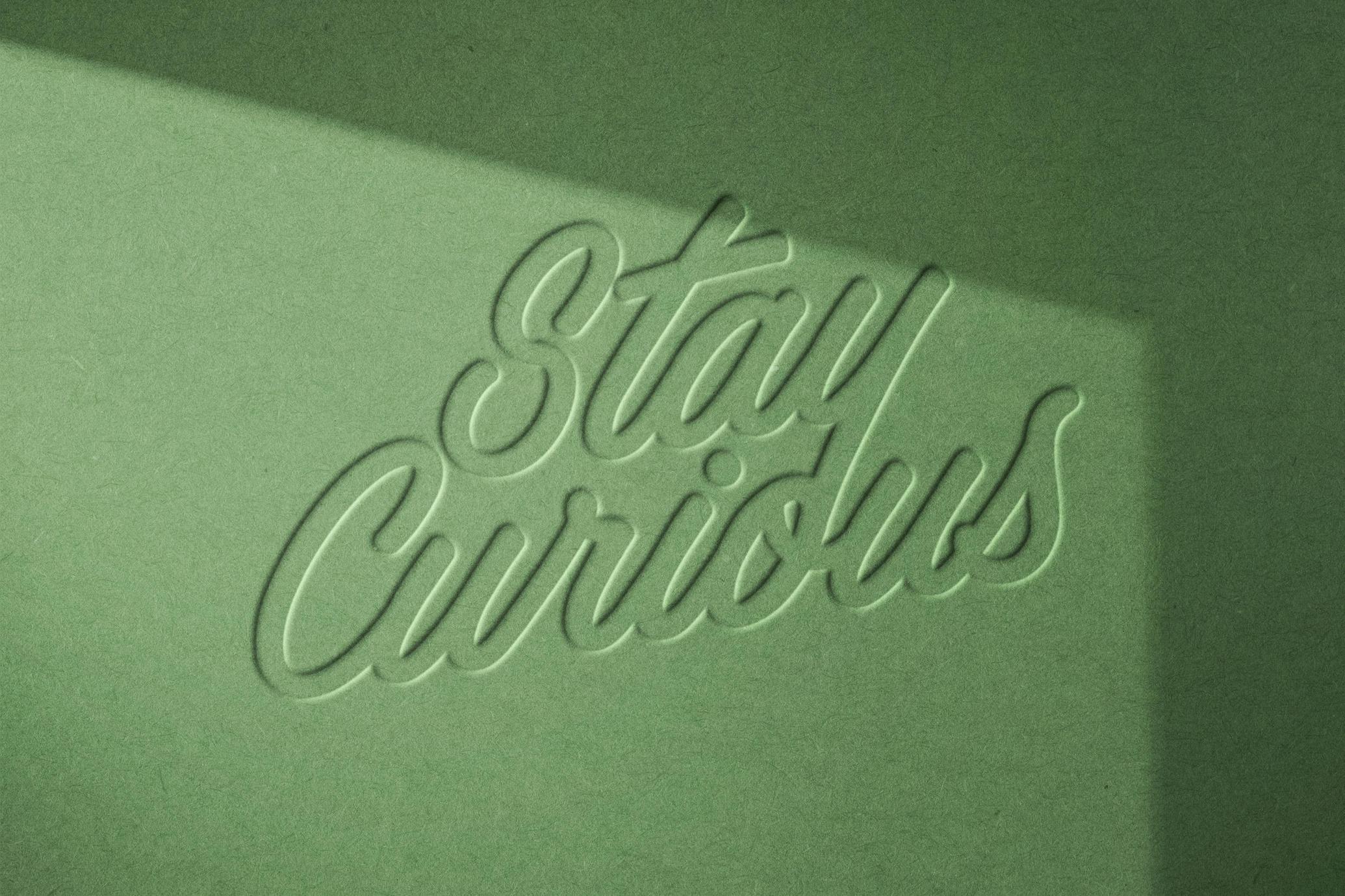 Paper Debossing & Embossing Mockup