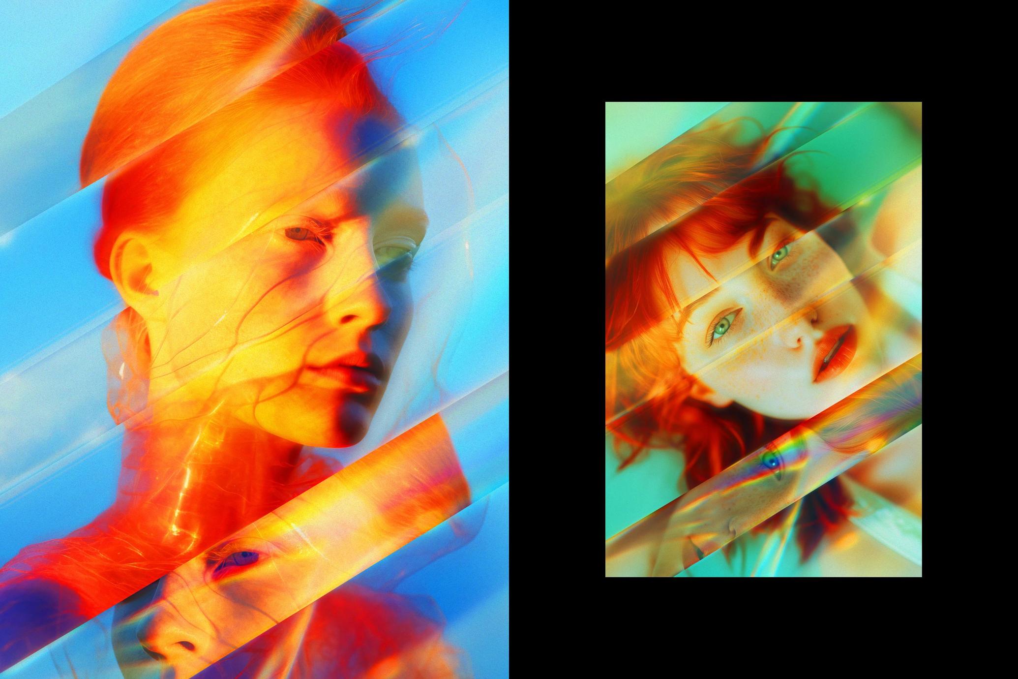 Rainbow Prism Poster Effect