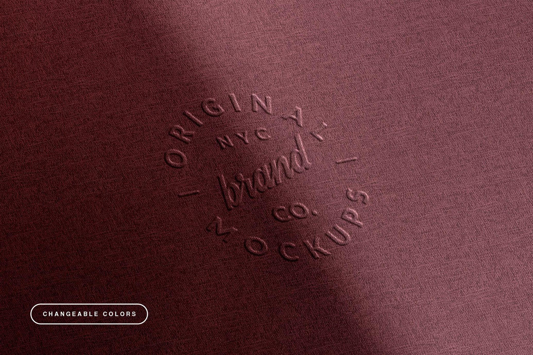Textile Embossing Logo Mockup