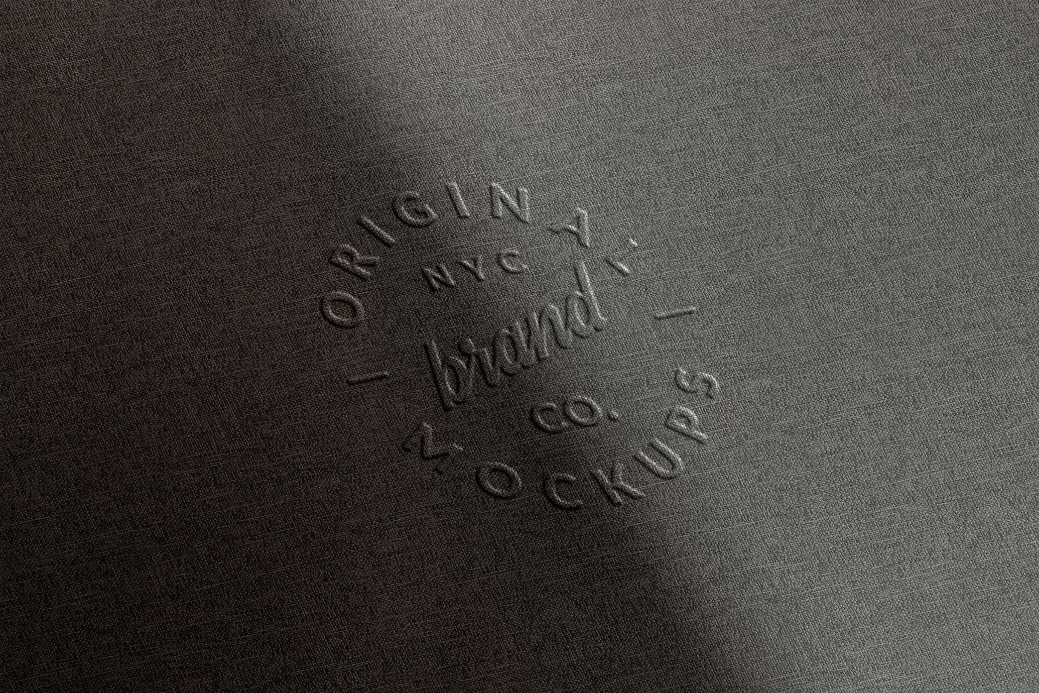 Textile Embossing Logo Mockup