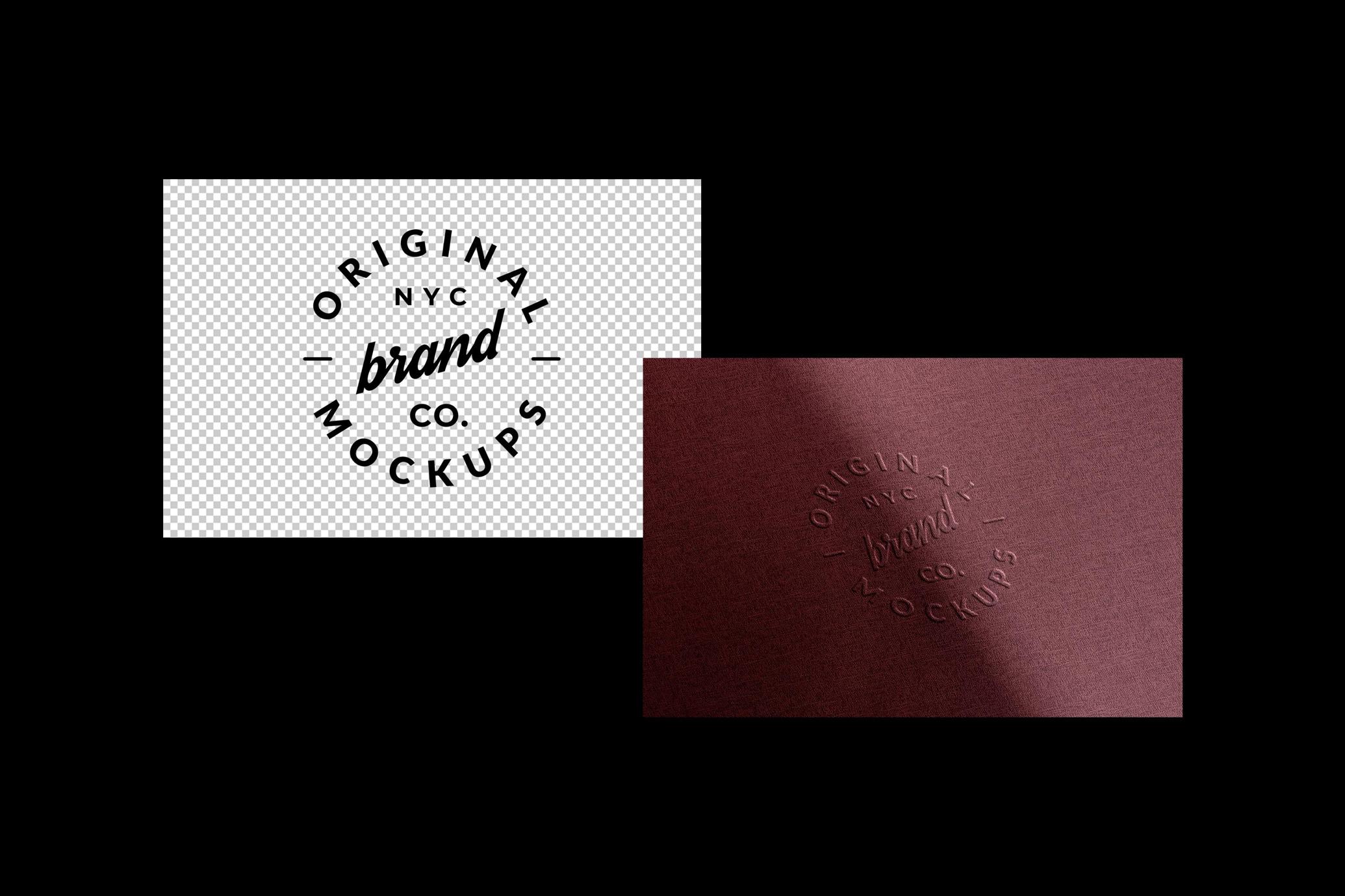Textile Embossing Logo Mockup