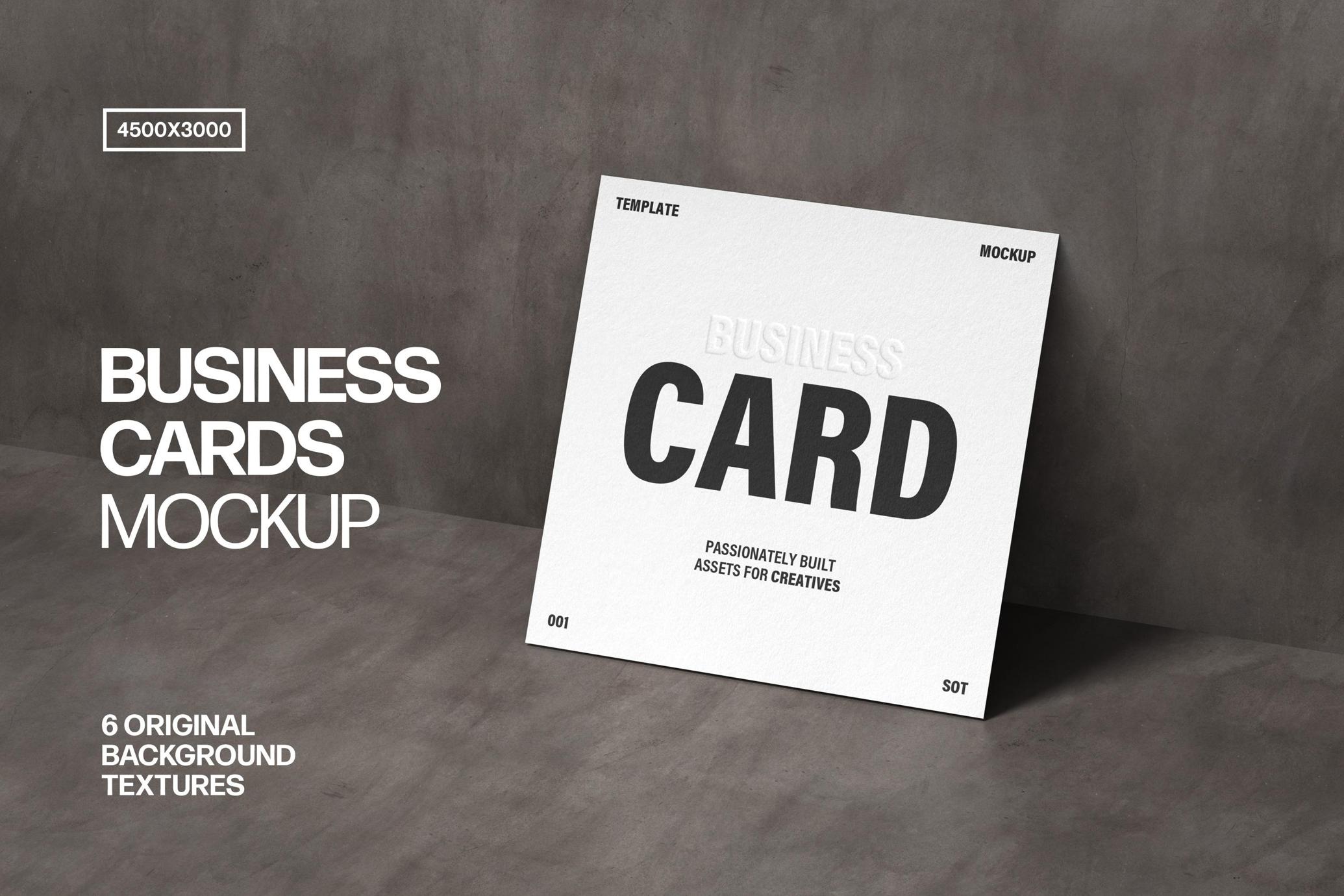 Square Business Card Mockup