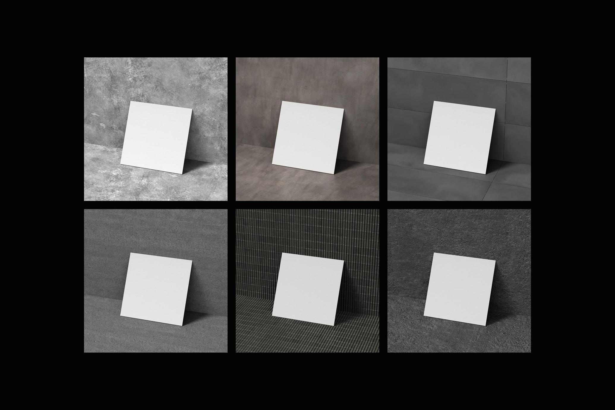 Square Business Card Mockup