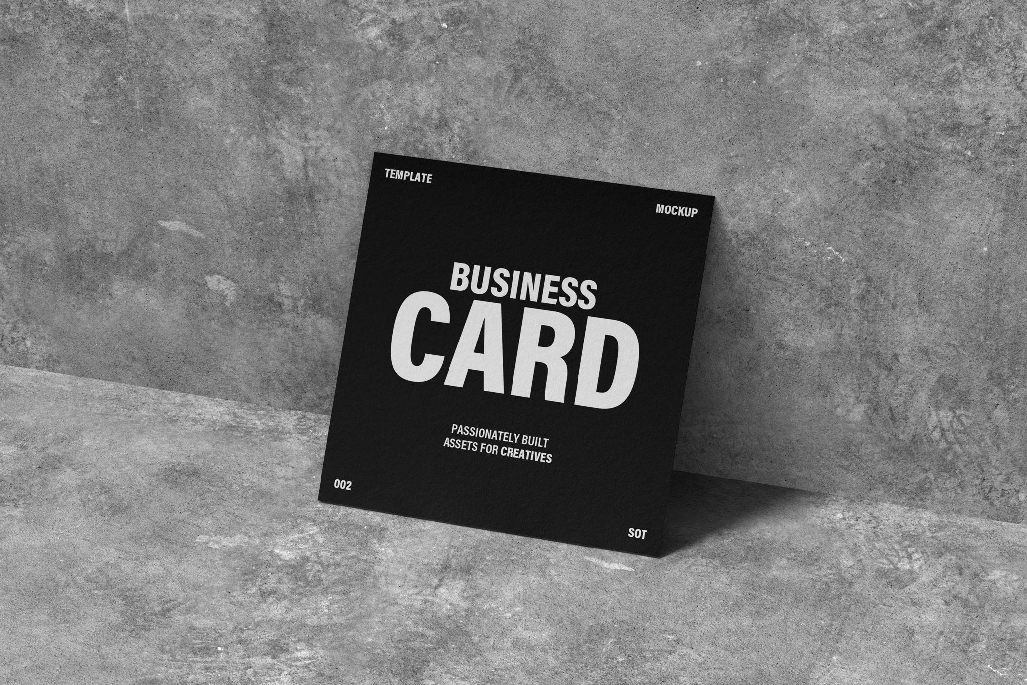 Square Business Card Mockup
