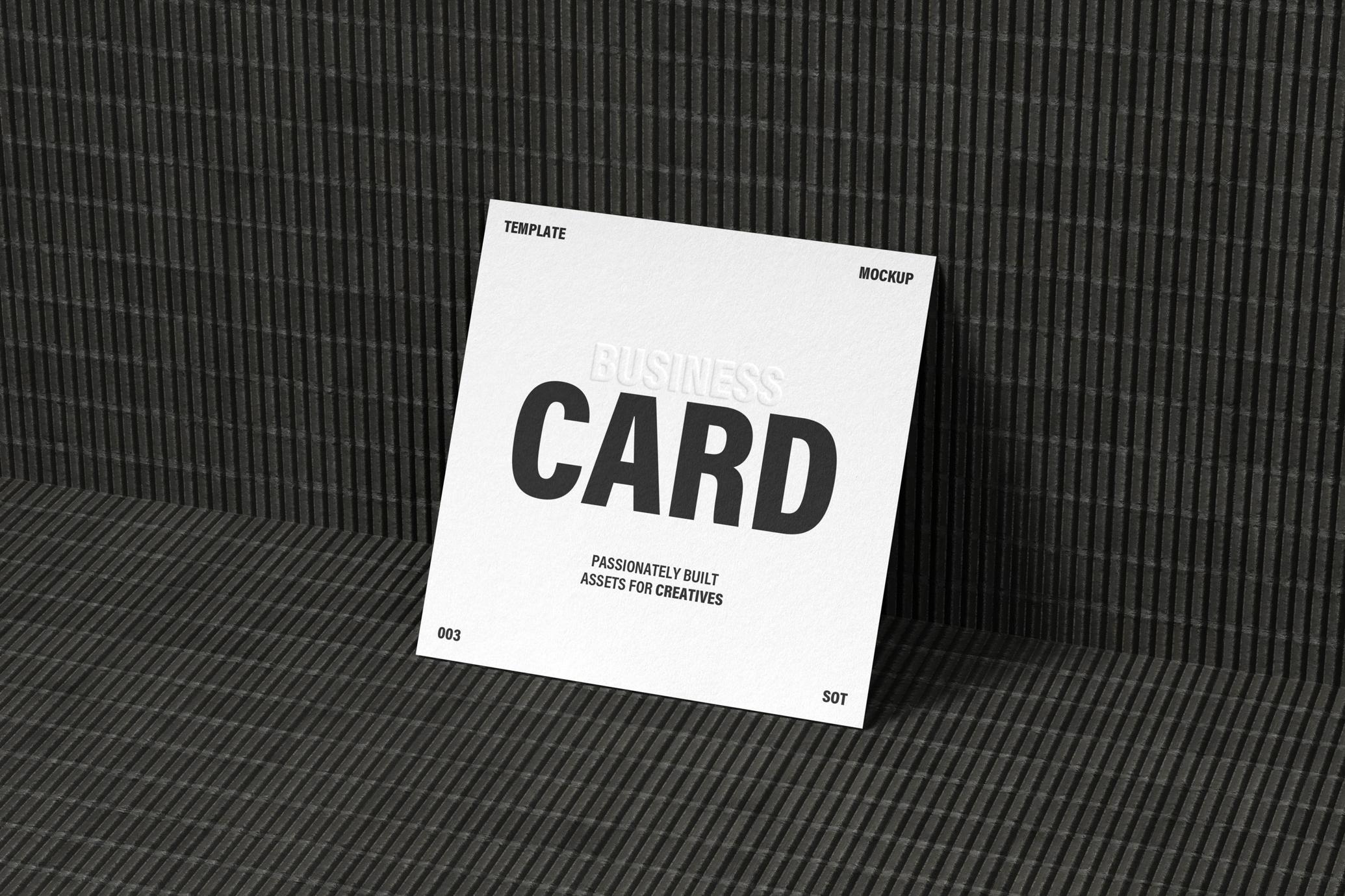 Square Business Card Mockup