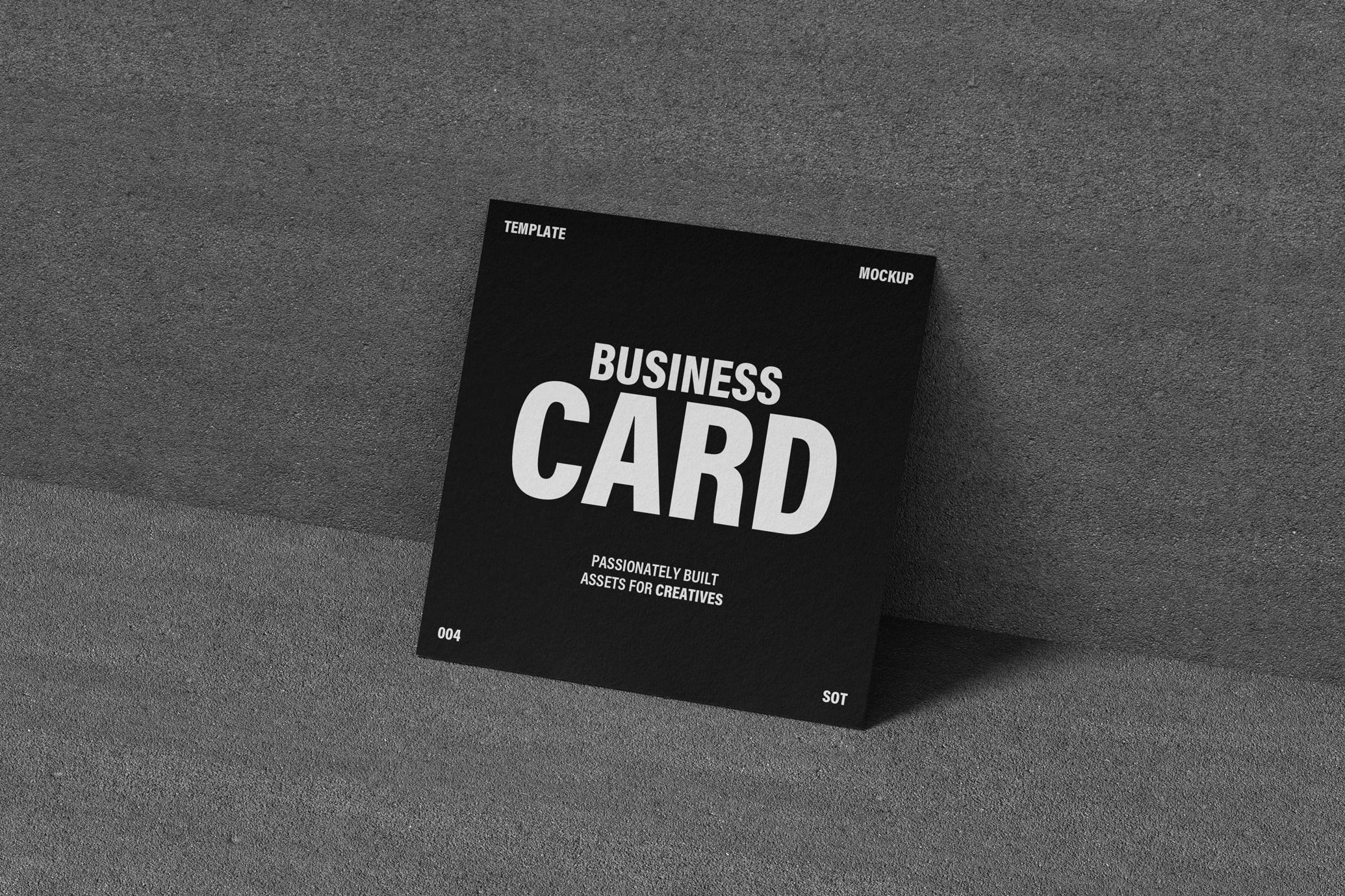 Square Business Card Mockup