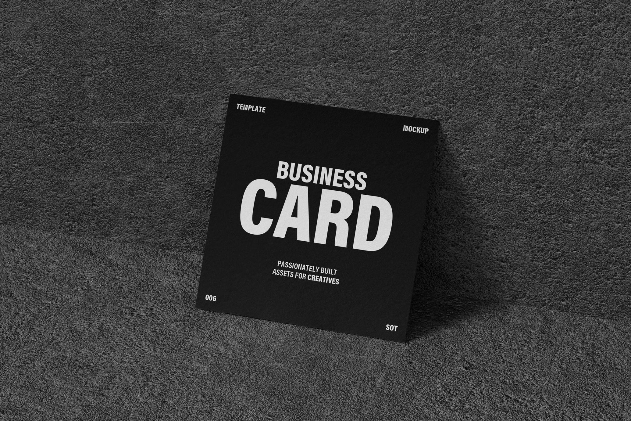 Square Business Card Mockup